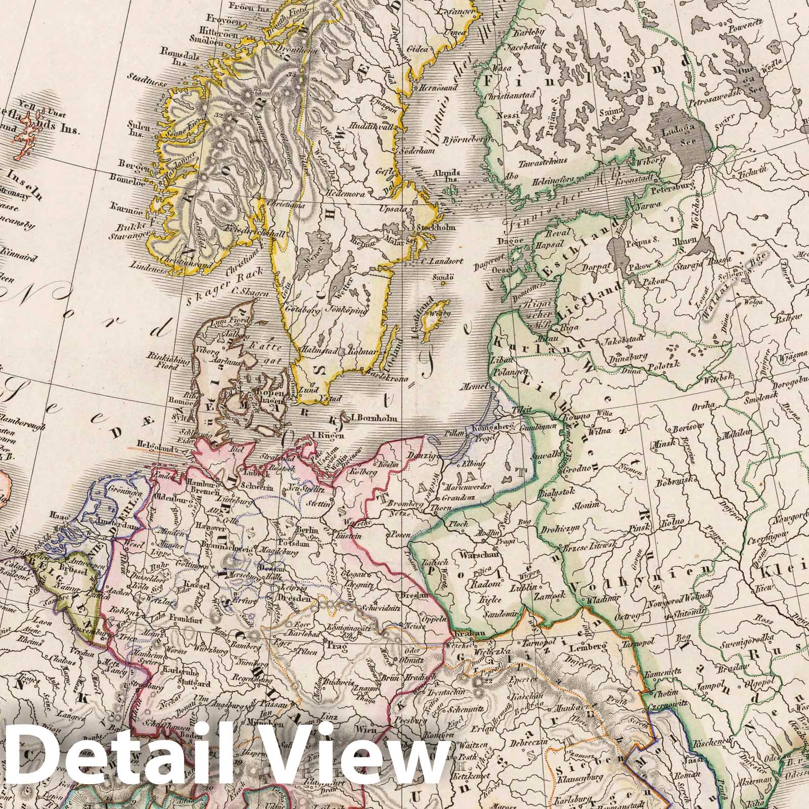 Europe, 1846 - Historical Map Print