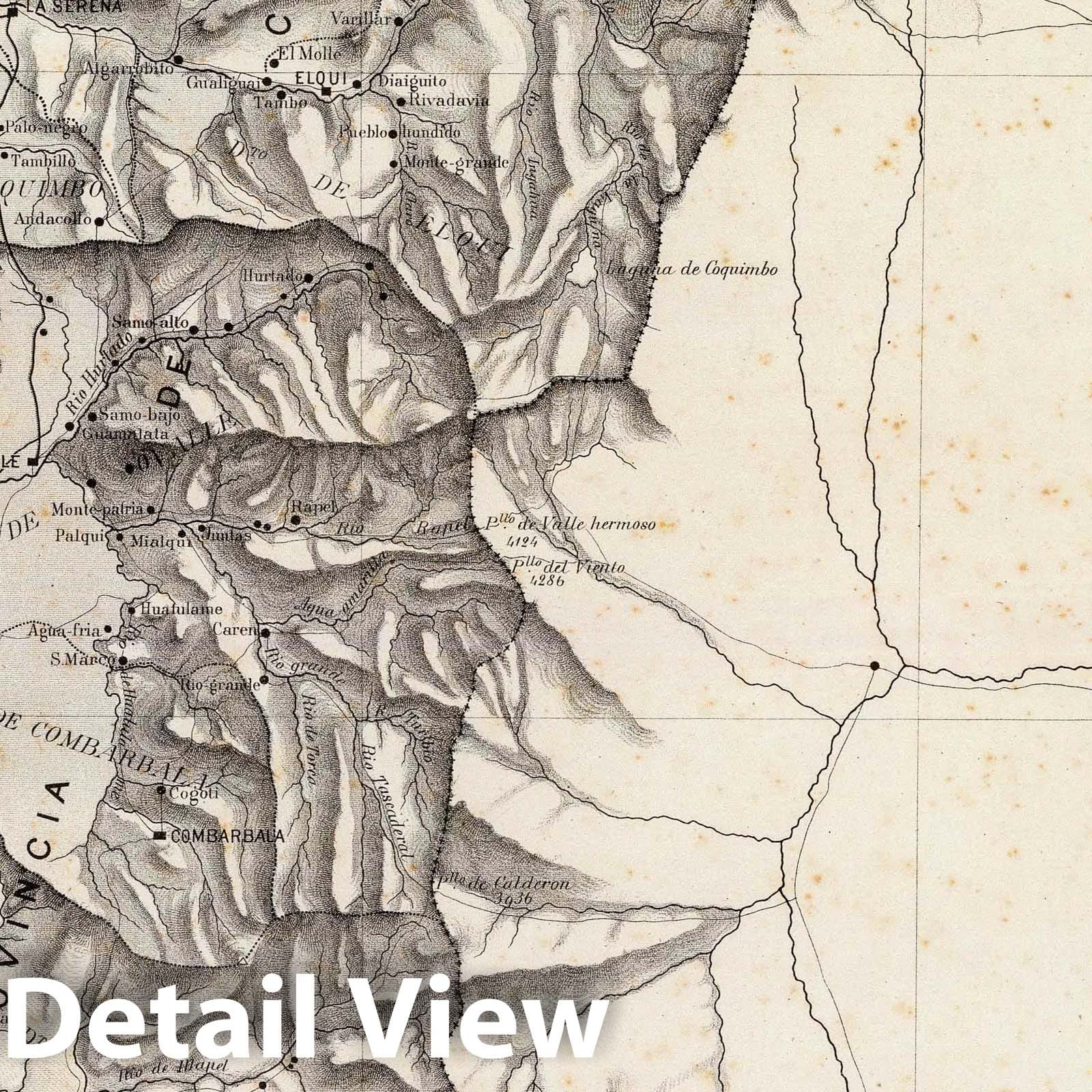 Chile - Plate No. 4, 1884 - Historical Map Print