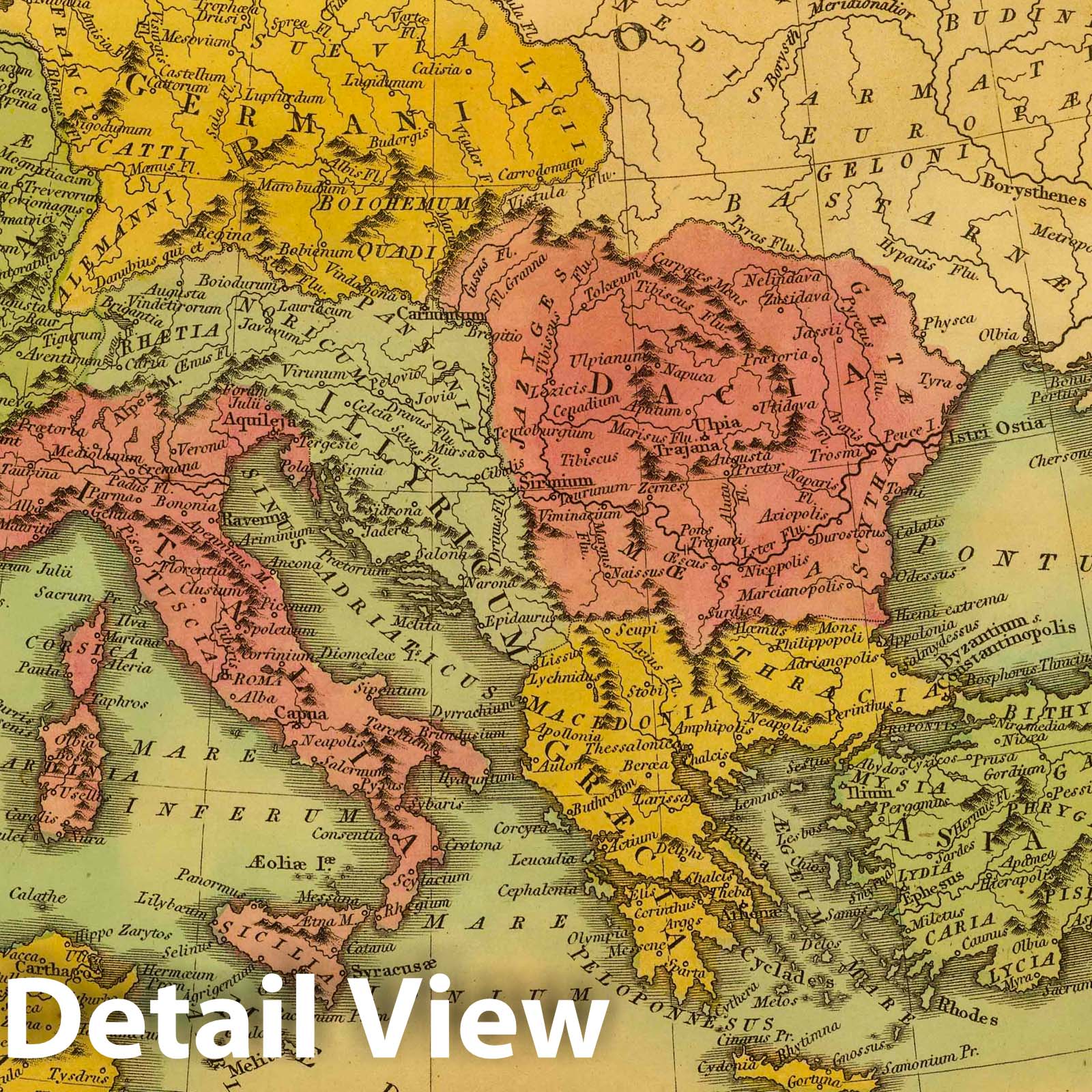 Roman Empire, 1811 - Historical Map Print