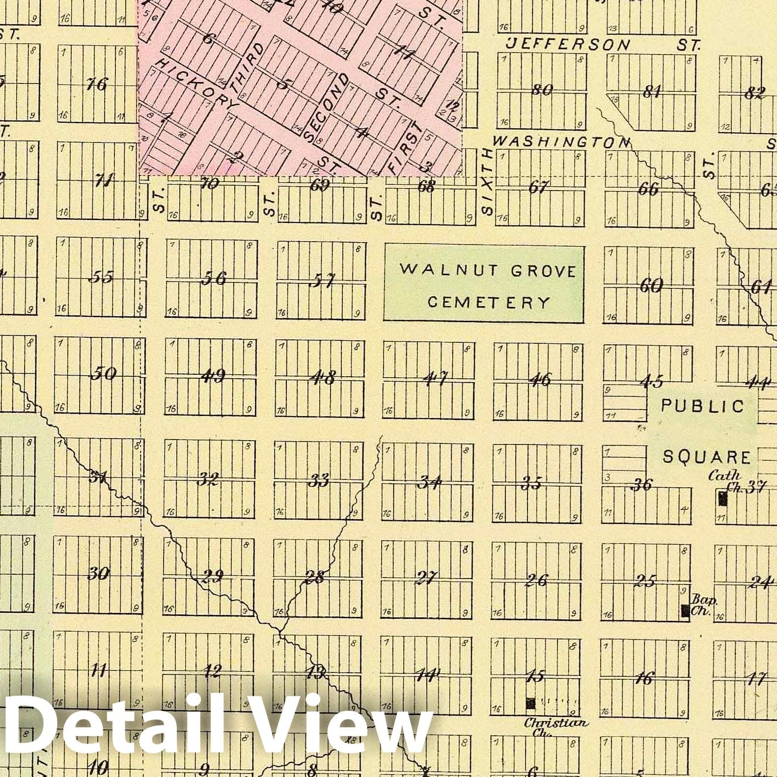 Historic Map : 1885 Brownville. - Vintage Wall Art