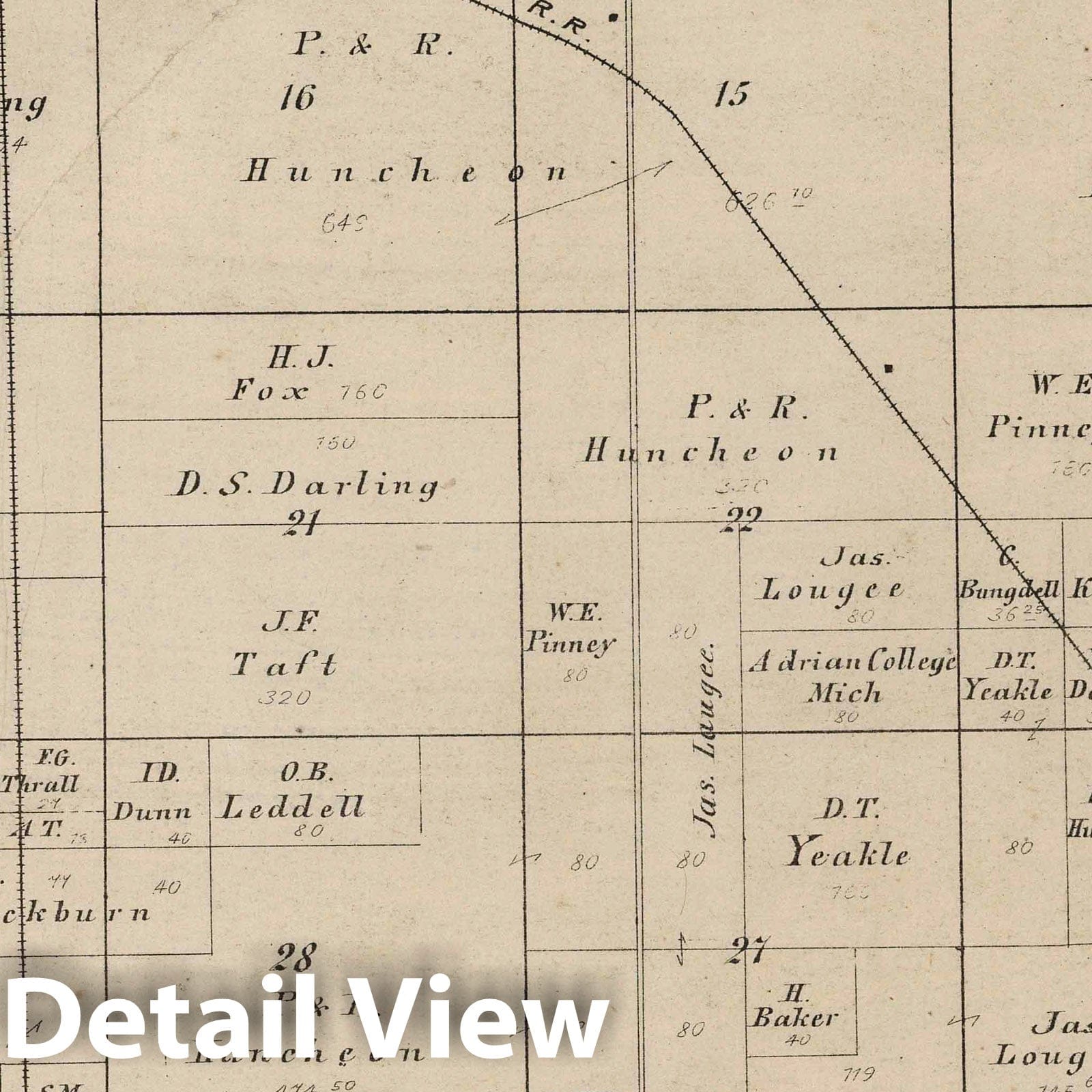 Dewey Township, LaPorte County, Indiana - Property Map, 1874