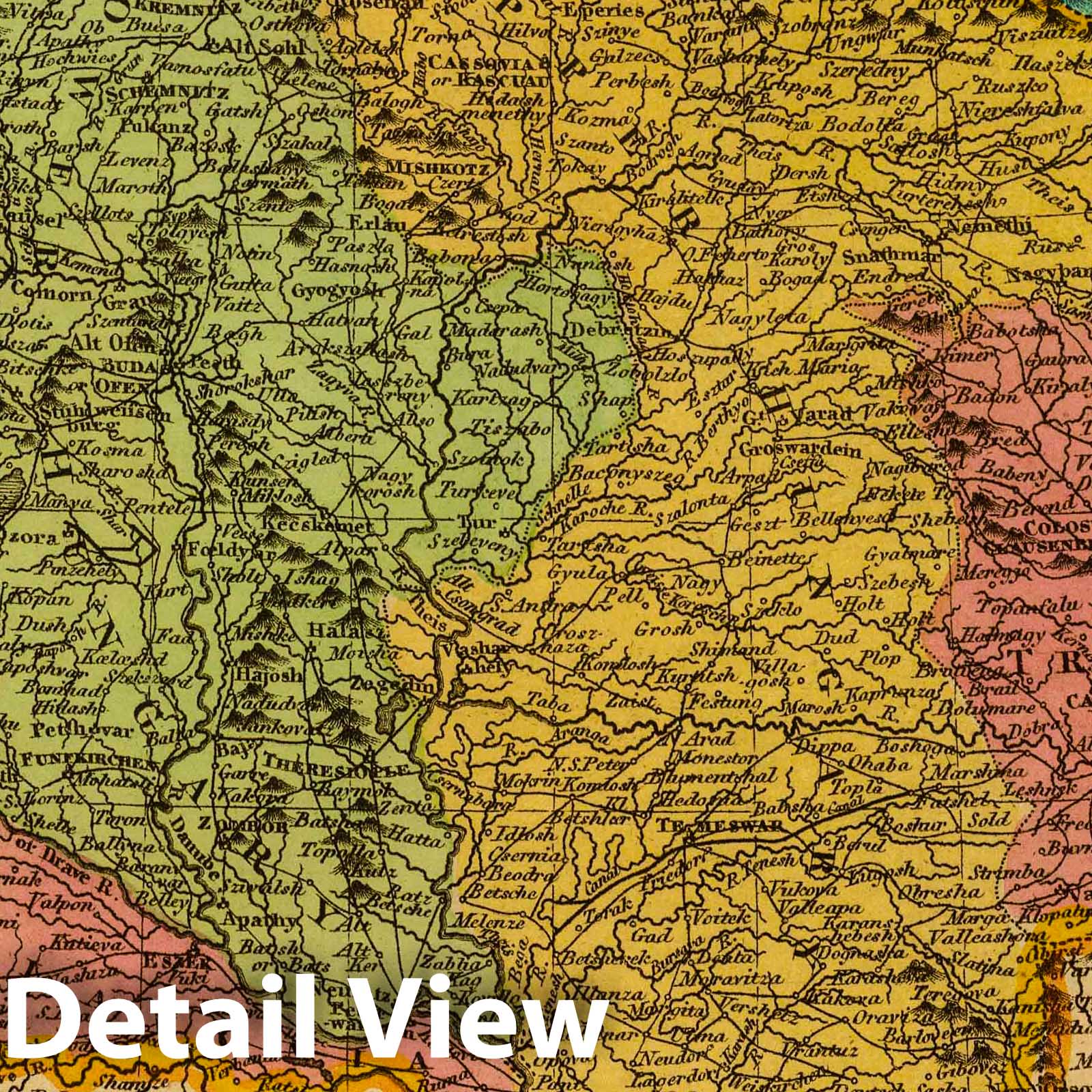 Hungary, 1811 - Historical Map Print