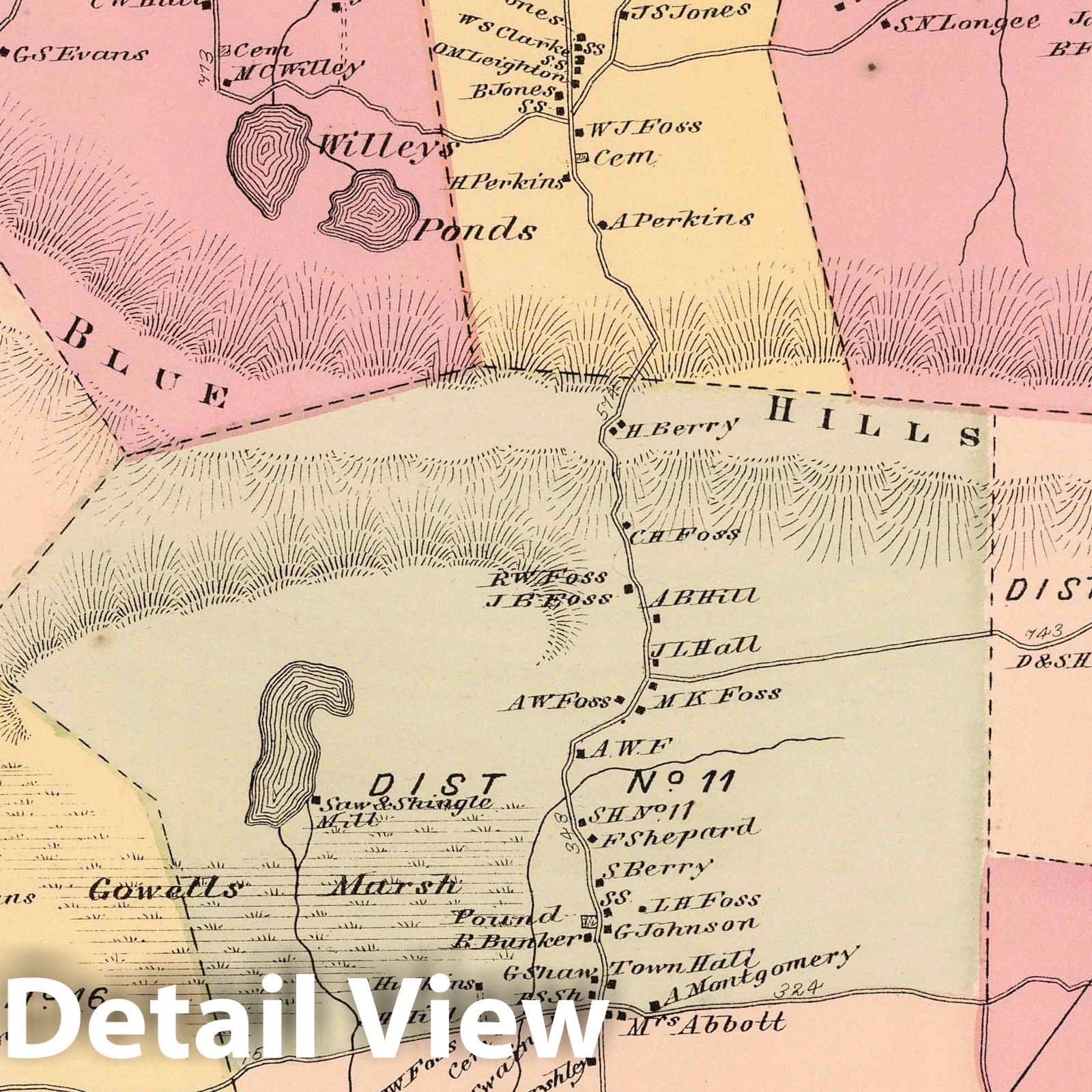 Strafford - Property Map, 1871 - Historical Map Print