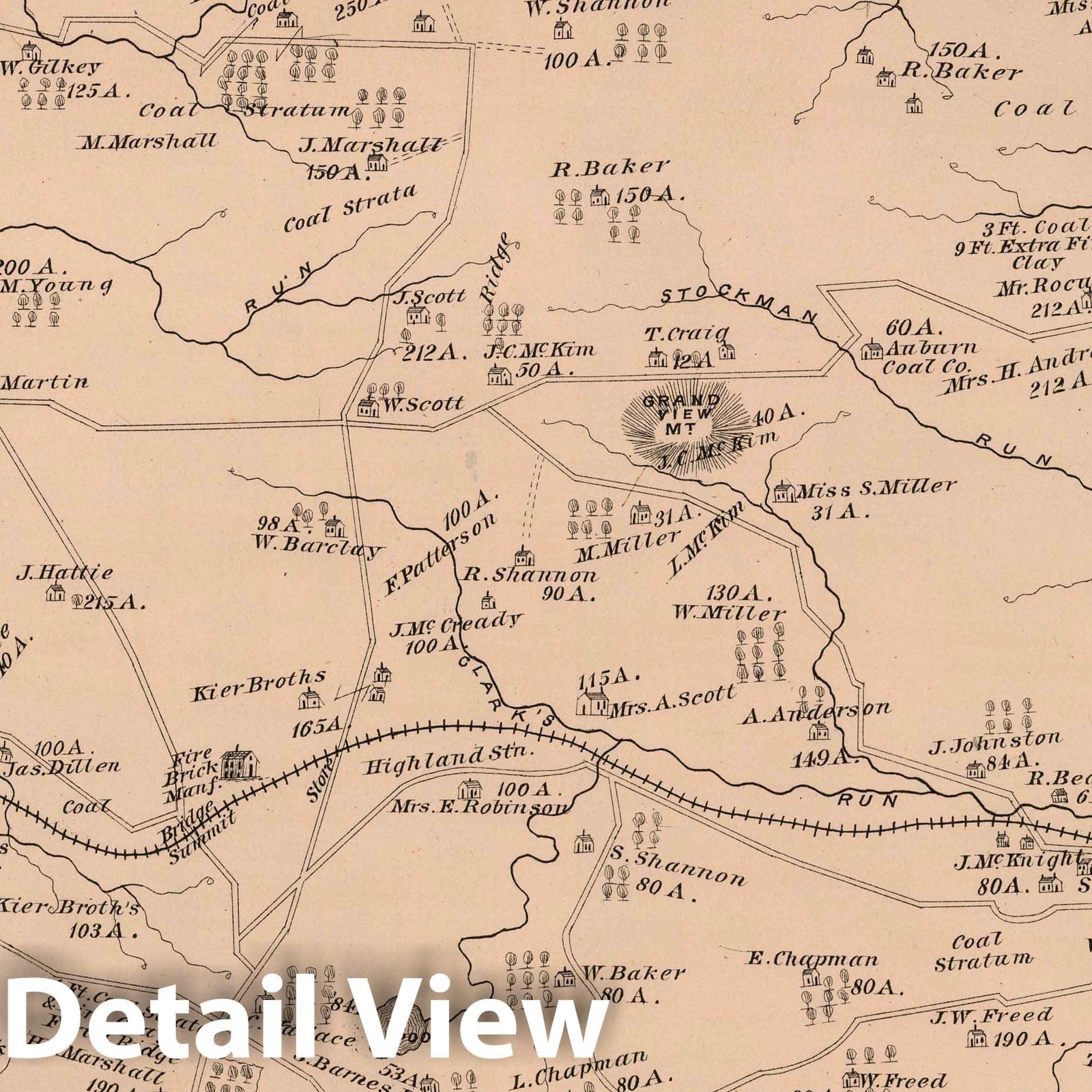 Big Beaver Township, Beaver County, Pennsylvania - Property Map, 1876