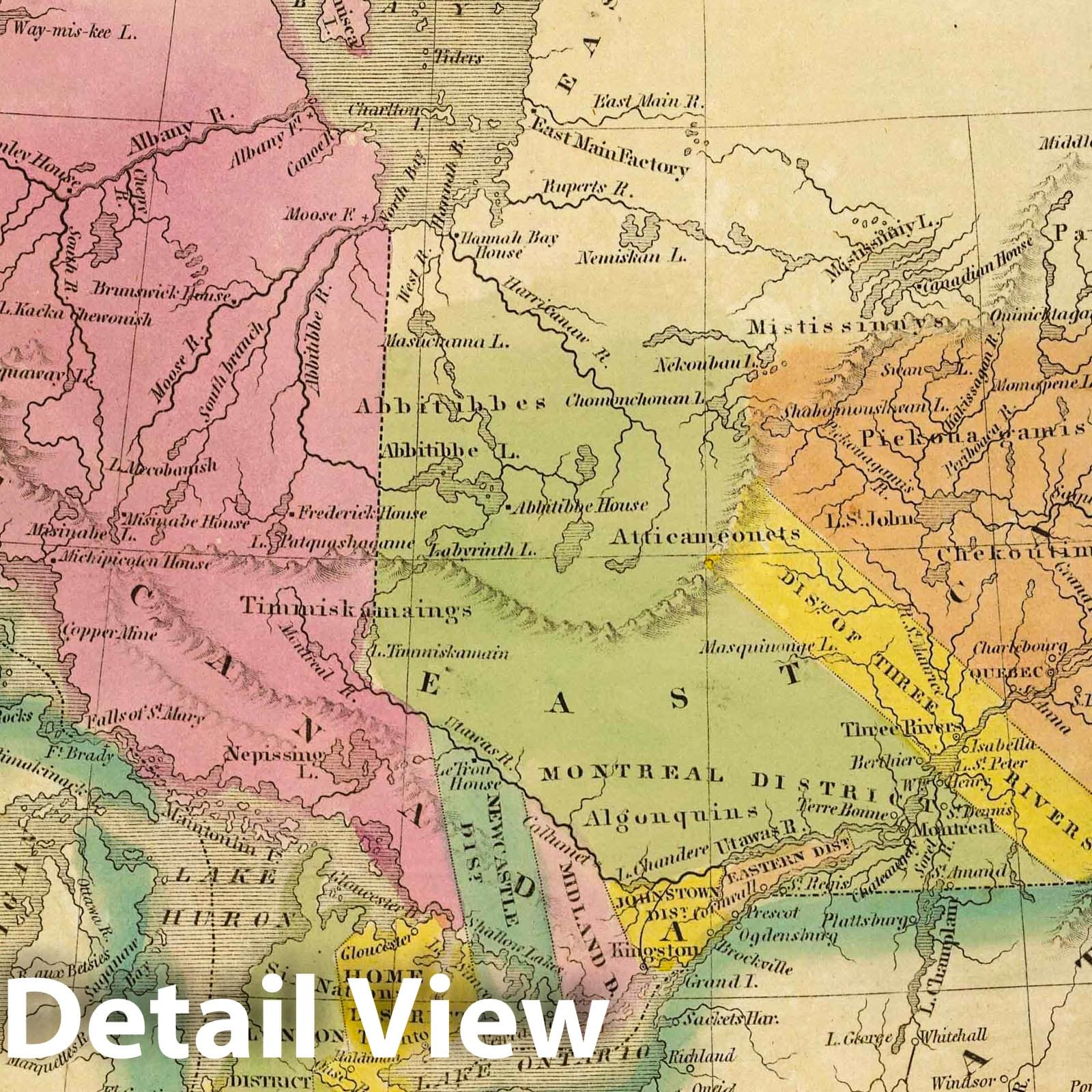 Canada, 1845 - Historical Map Print