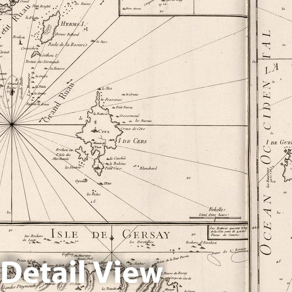 Historic Map : English Channel 1804 Isle de Guernesay. Isle D'Aurigny. Isle de Gersay. La Manche ou Canal de France. , Vintage Wall Art