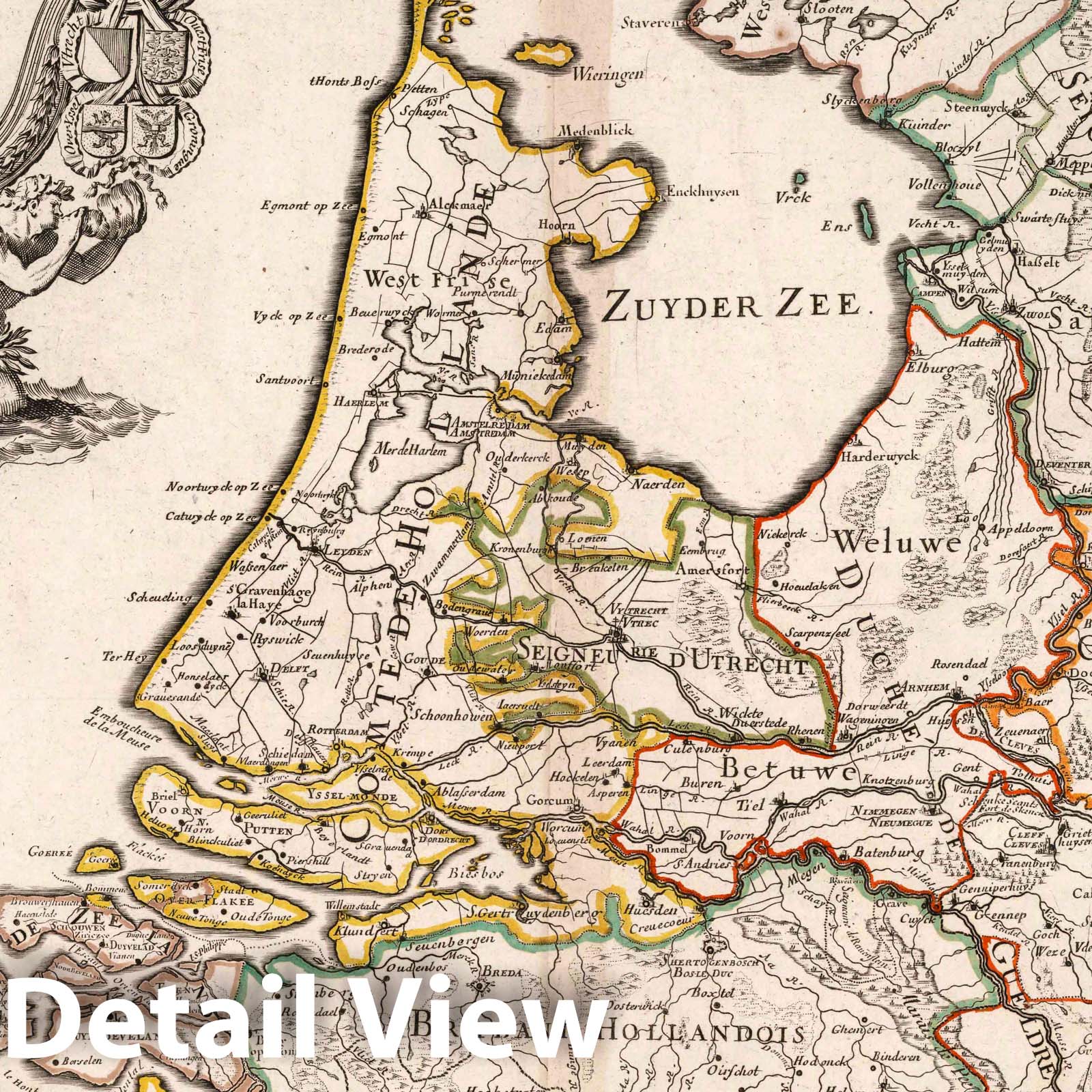 United Provinces of the Netherlands, 1705 - Historical Map Print