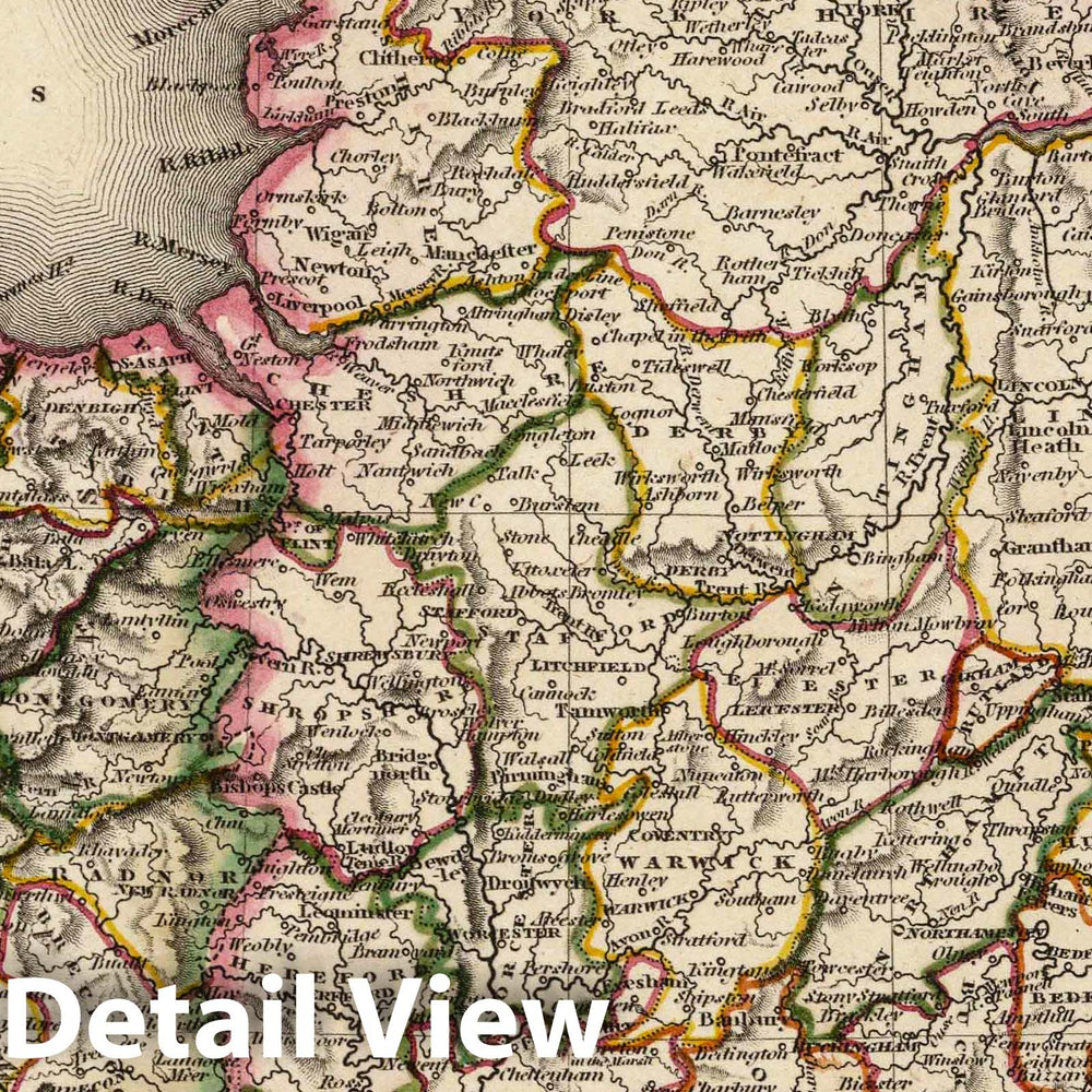 Historic Map : 1817 England v1 - Vintage Wall Art