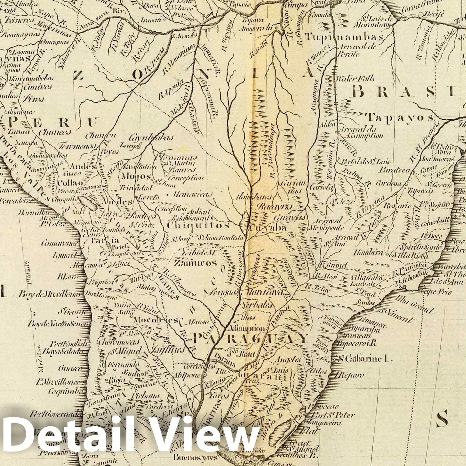 South America - Nautical Chart, 1796 - Historical Map Print