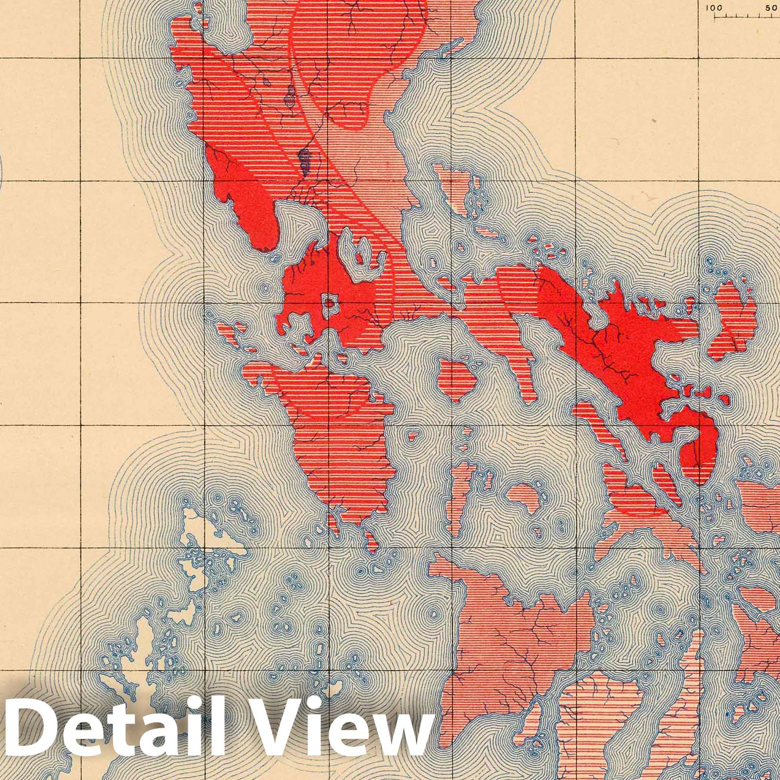 Philippines - Earthquake Distribution Map, 1899 - Historical Map Print