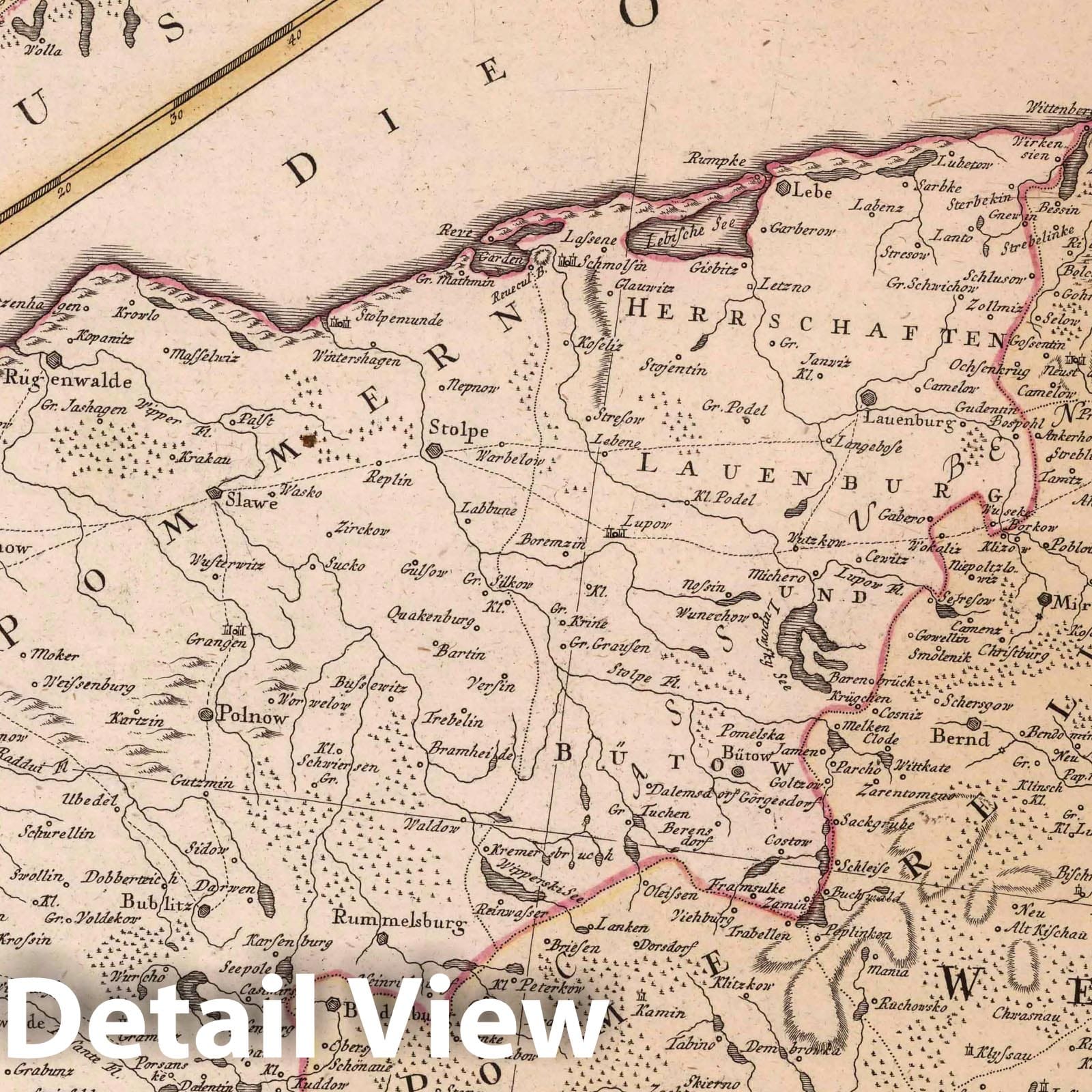 Western Prussia, 1780 - Historical Map Print