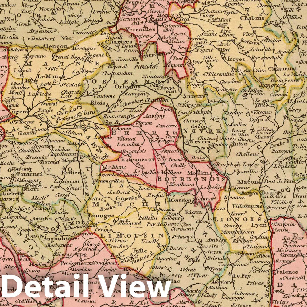 Historic Map : 1805 France. v1 - Vintage Wall Art