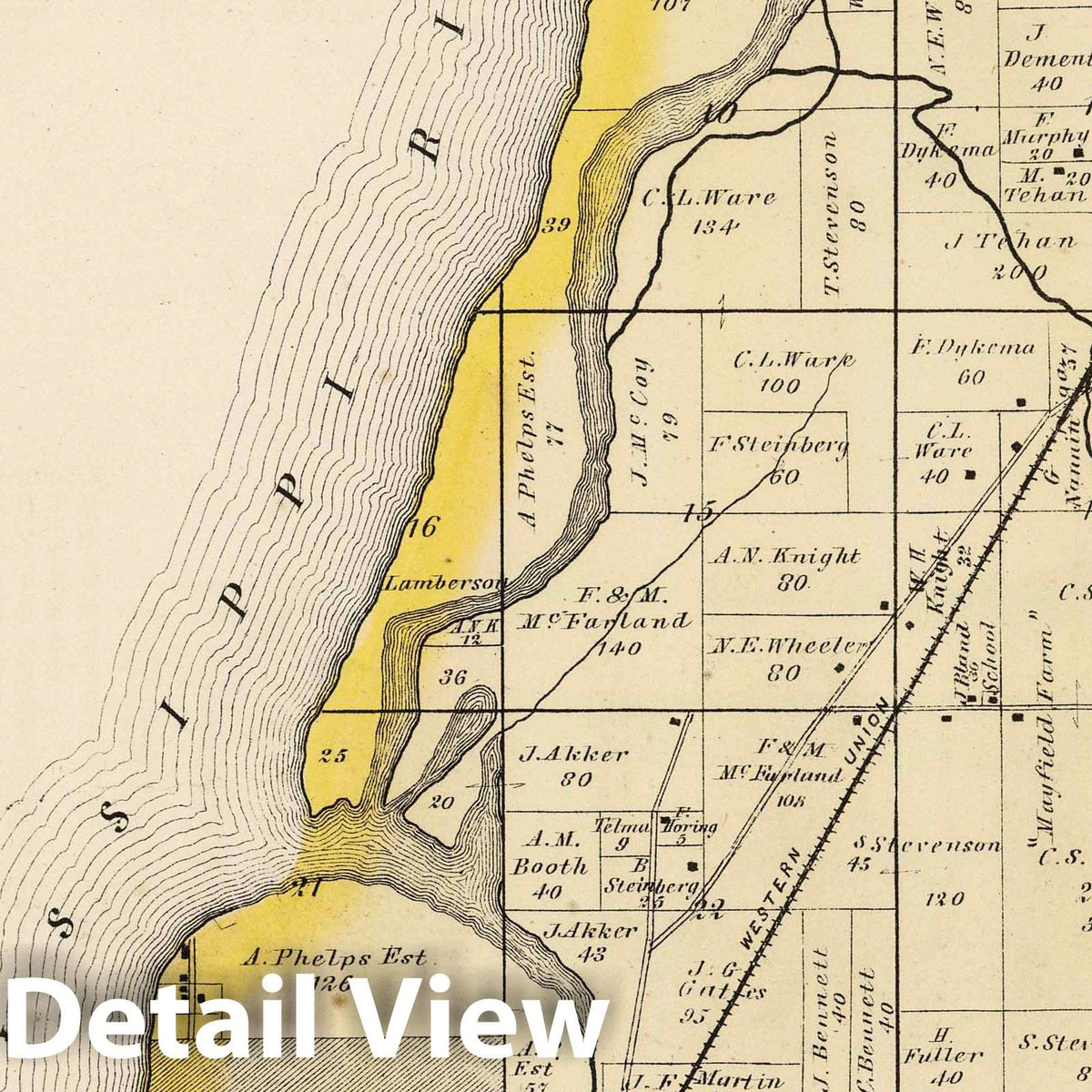 Fulton Township, Whiteside County, Illinois 1872 Historical Map Print