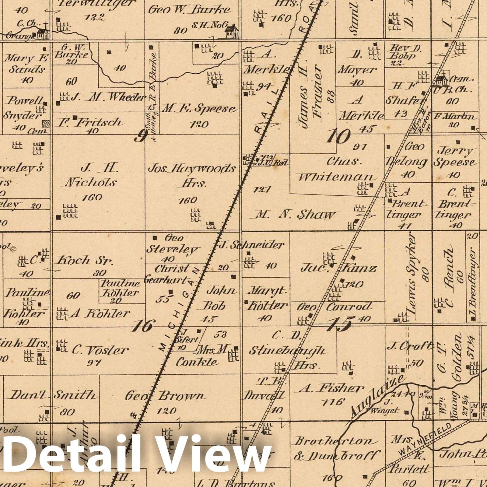 Duchouquet Township, Auglaize County, Ohio - Property Map, 1880