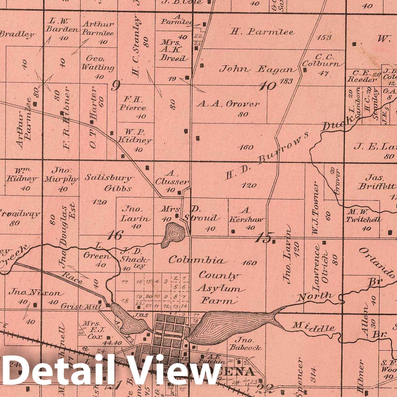 Wyocena Township, Columbia County, Wisconsin - Property Map, 1890