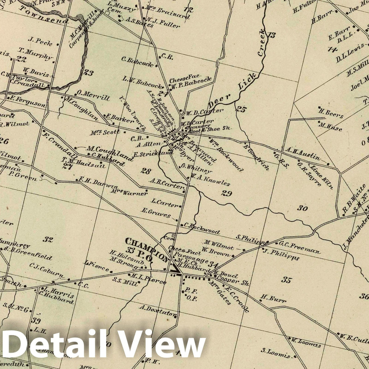 Champion, Jefferson County, New York - Property Map, 1864