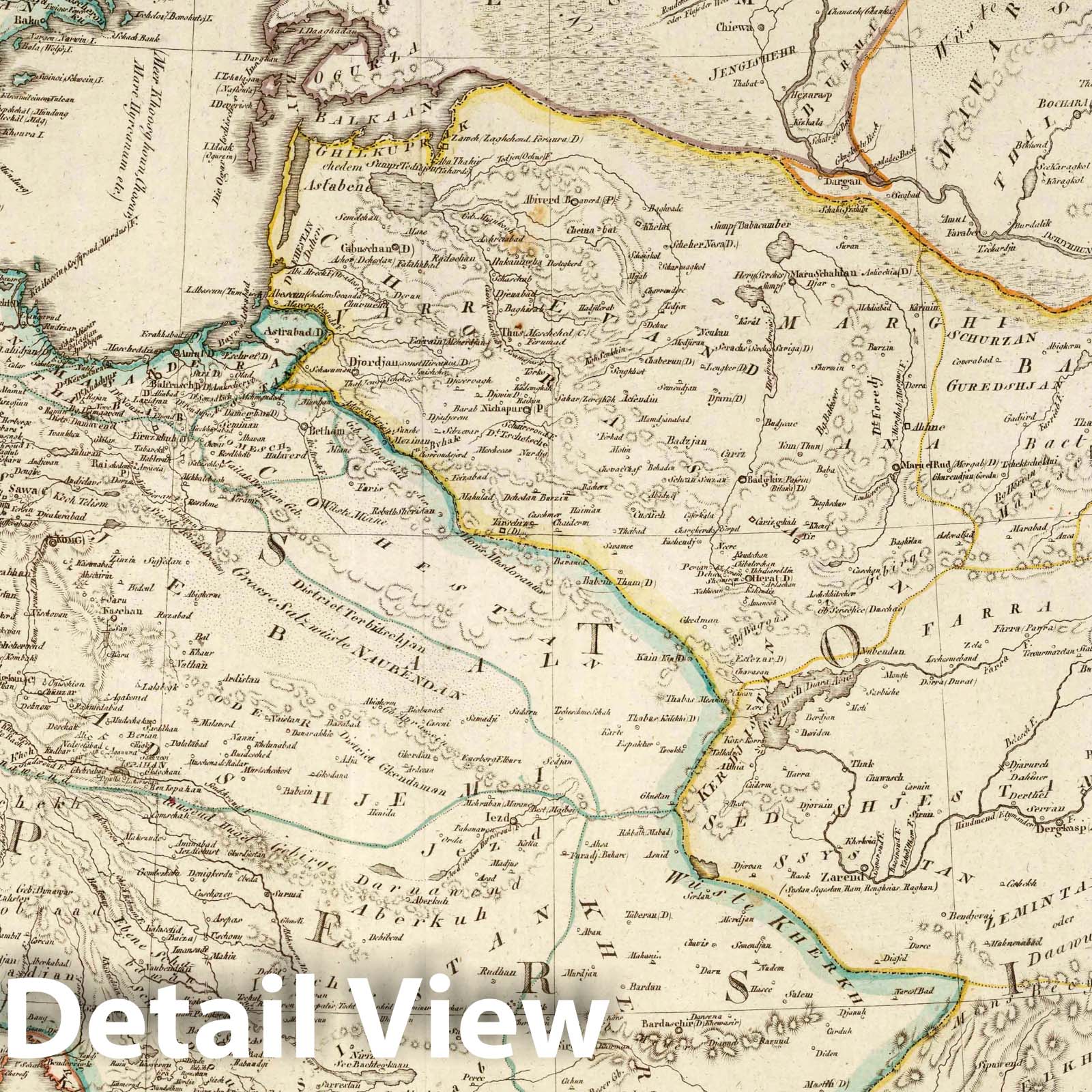 Persia, 1817 - Historical Map Print from German Atlas