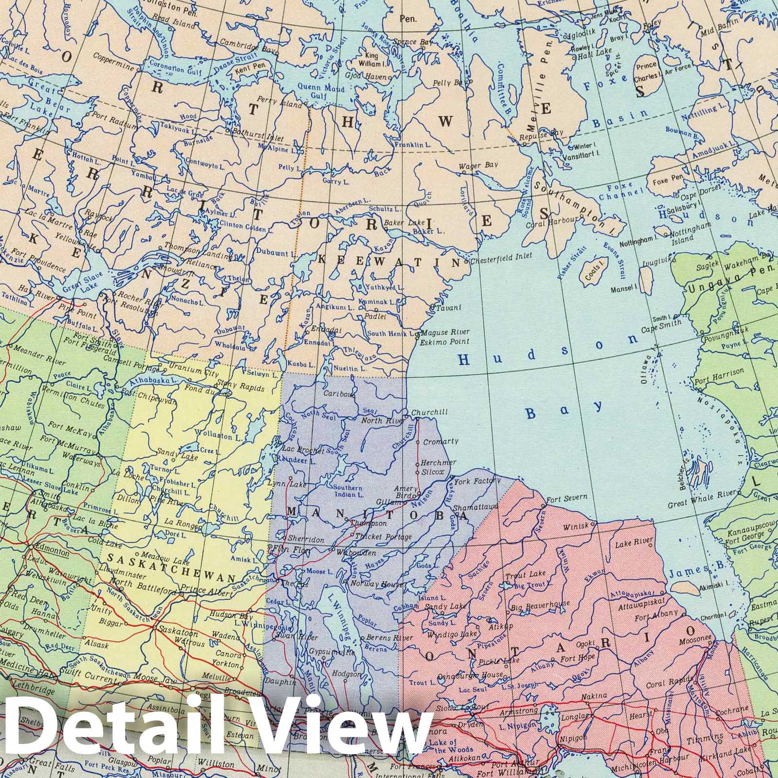 Canada, 1967 - Historical Political Map Print
