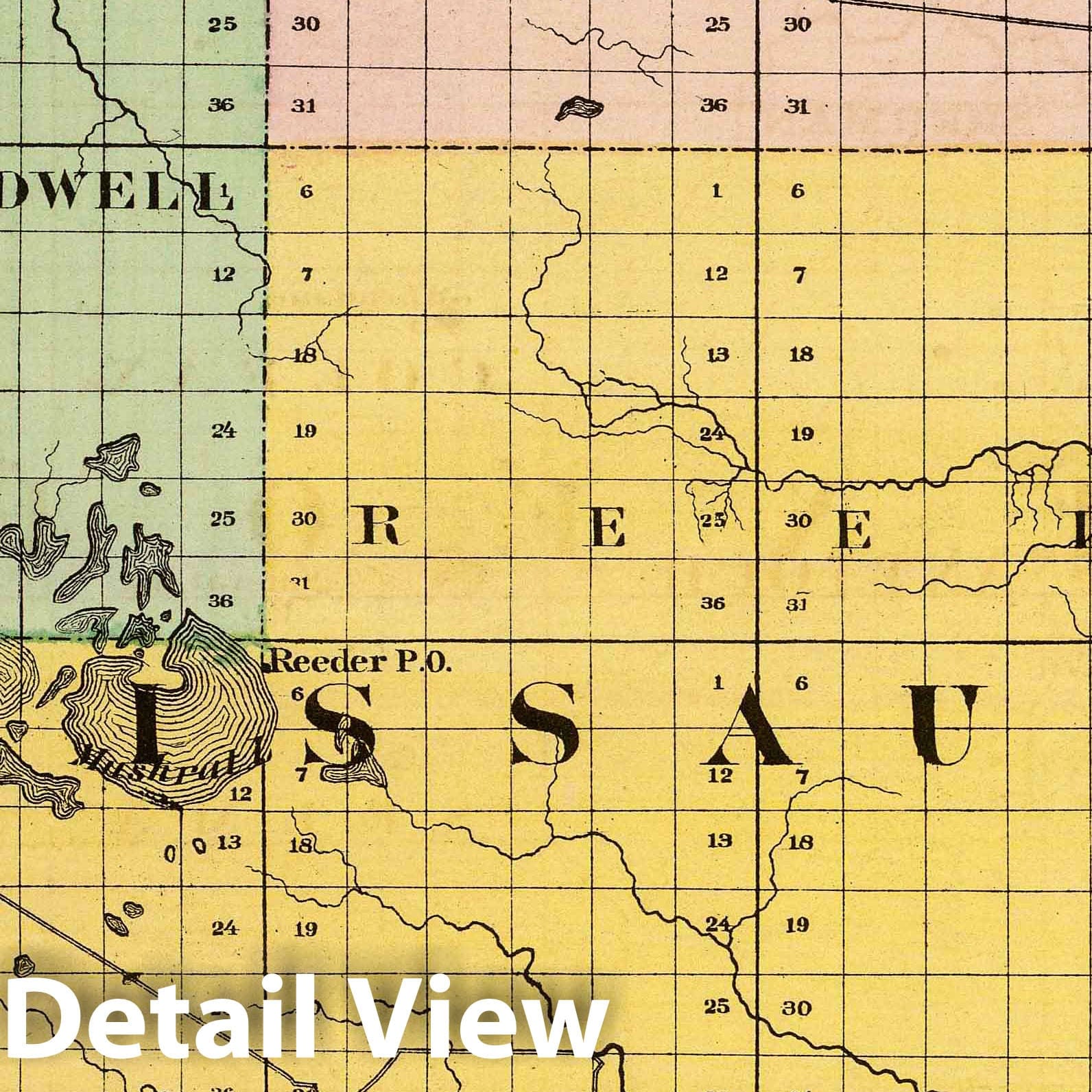 Missaukee County, Michigan - Railroad Map, 1873 - Historical Map Print