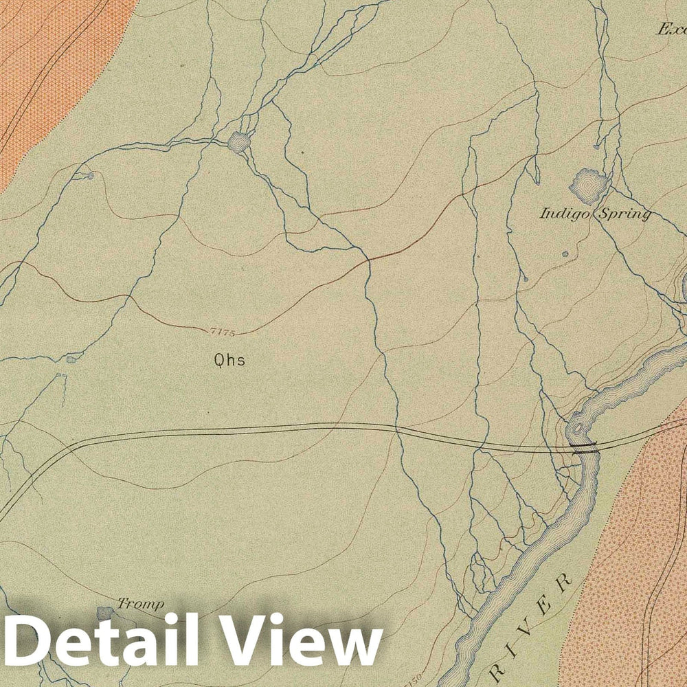 Historic Map : Geologic Atlas - 1904 Excelsior Geyser Basin. - Vintage Wall Art