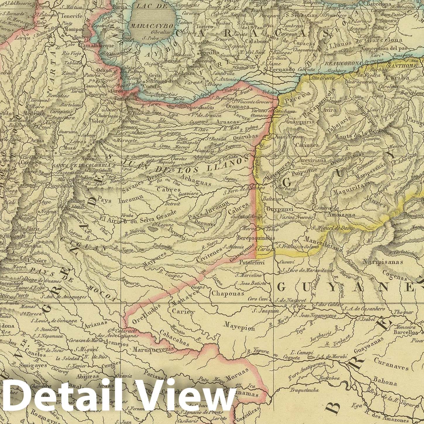 Colombia 1826 Historical Map Print - Vivien Atlas Plate
