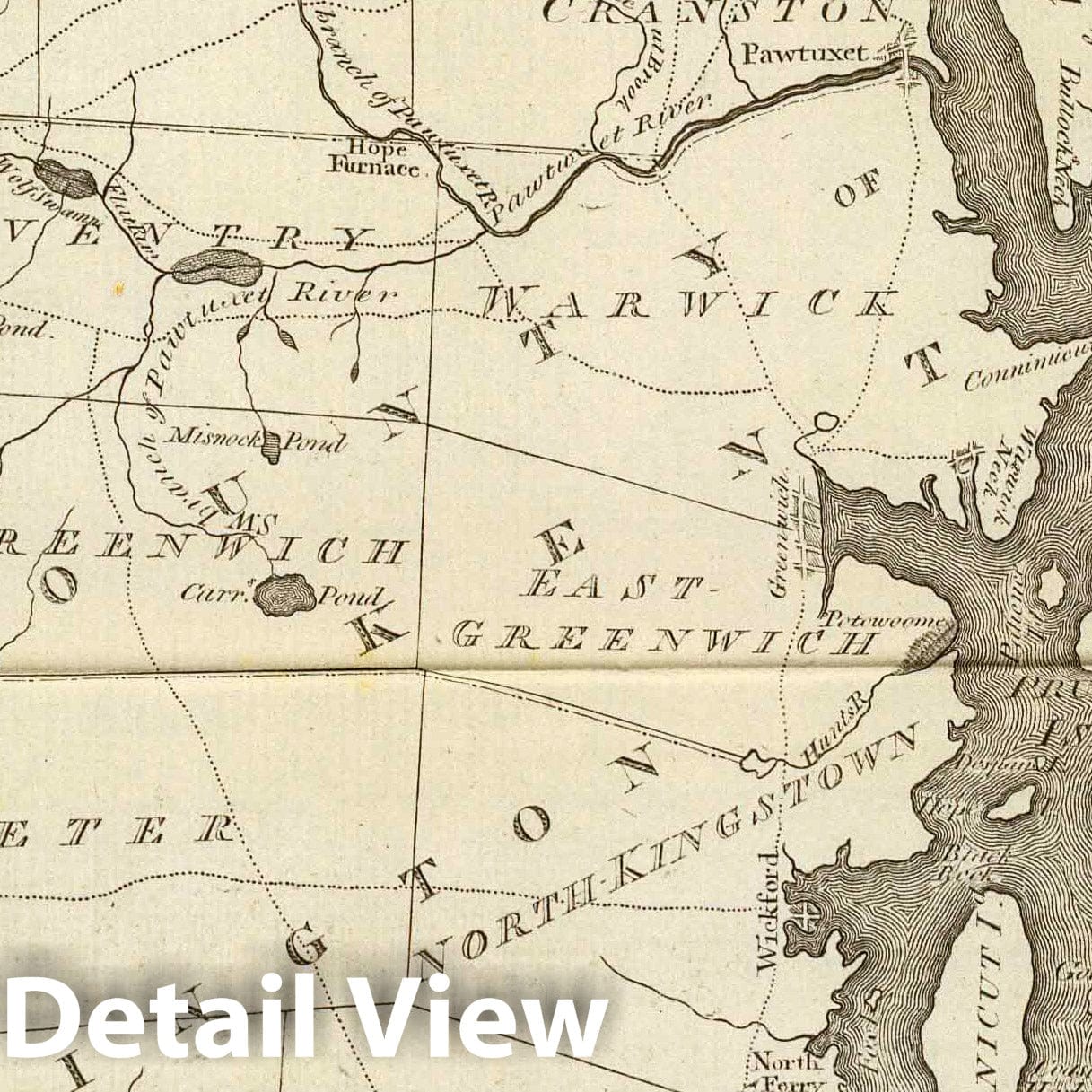 Rhode Island - Nautical Chart, 1796 - Historical Map Print