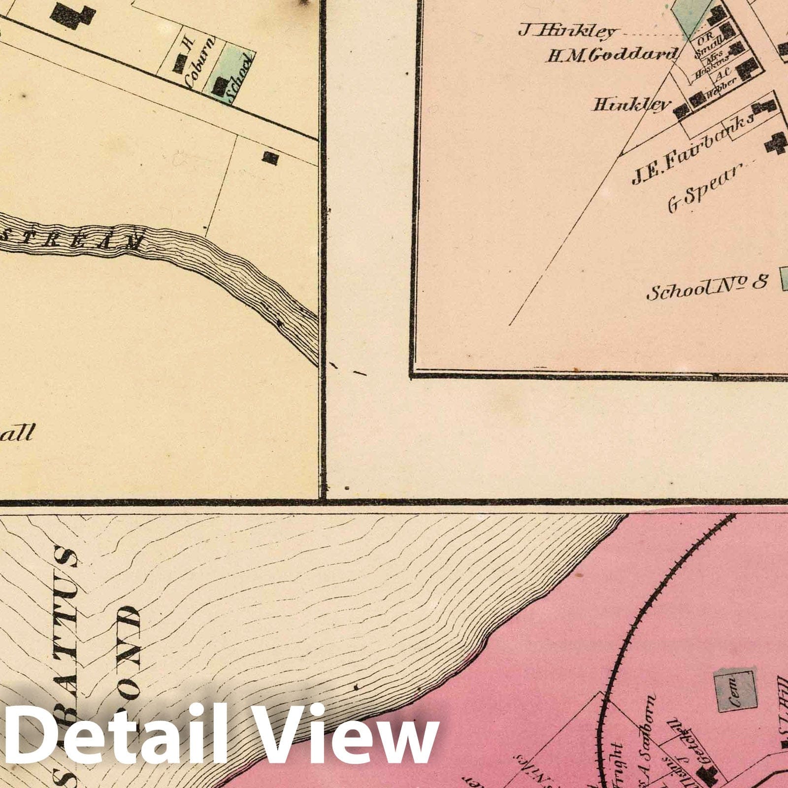 South Turner, Lisbon Plains, Sabbasville Property Map - Androscoggin County, Maine 1873