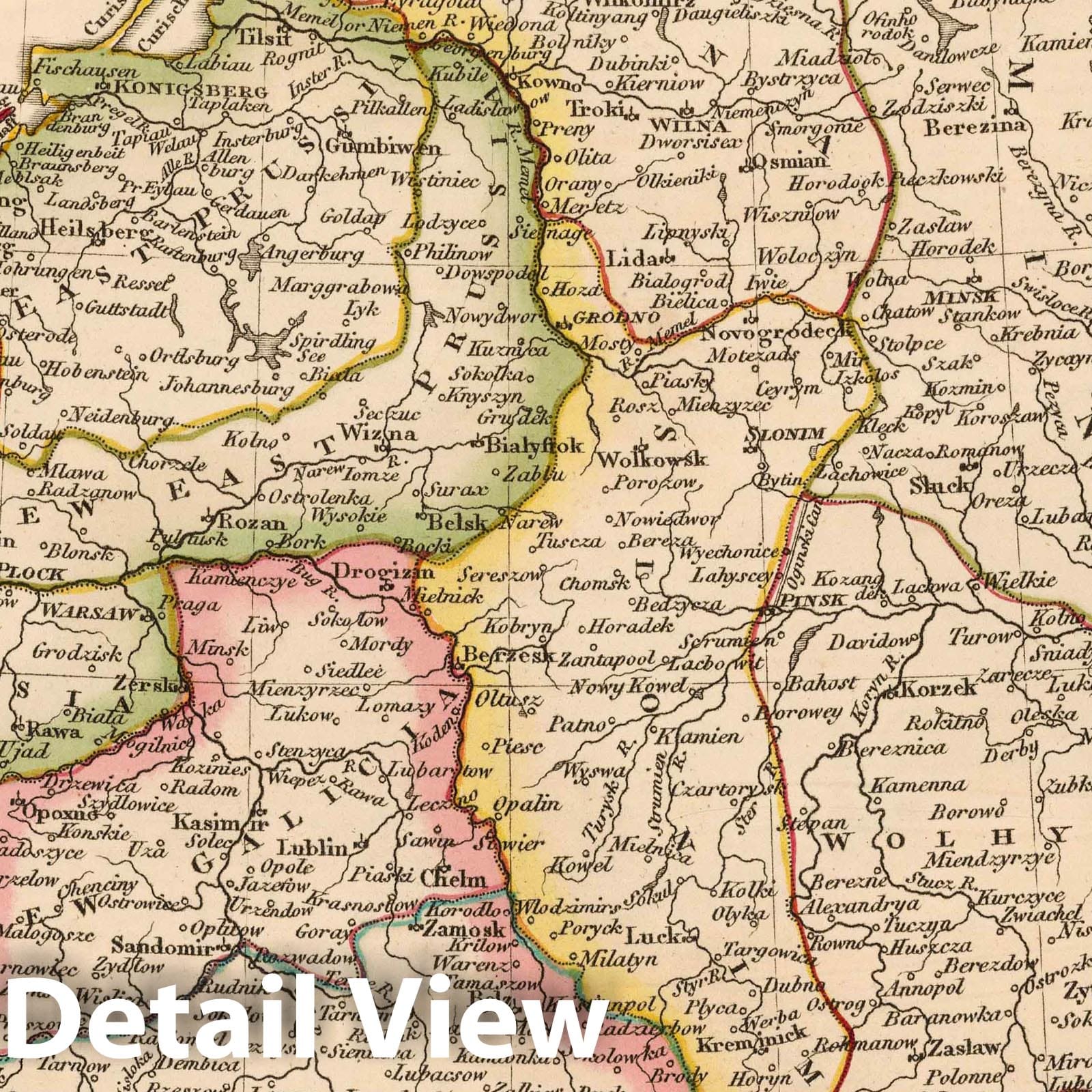 Poland, 1808 - Historical Map Print from Carey's General Atlas