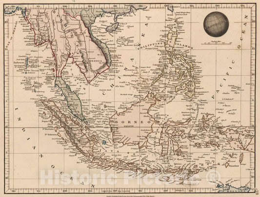 Historic Map : 1825 Eastern I - Vintage Wall Art