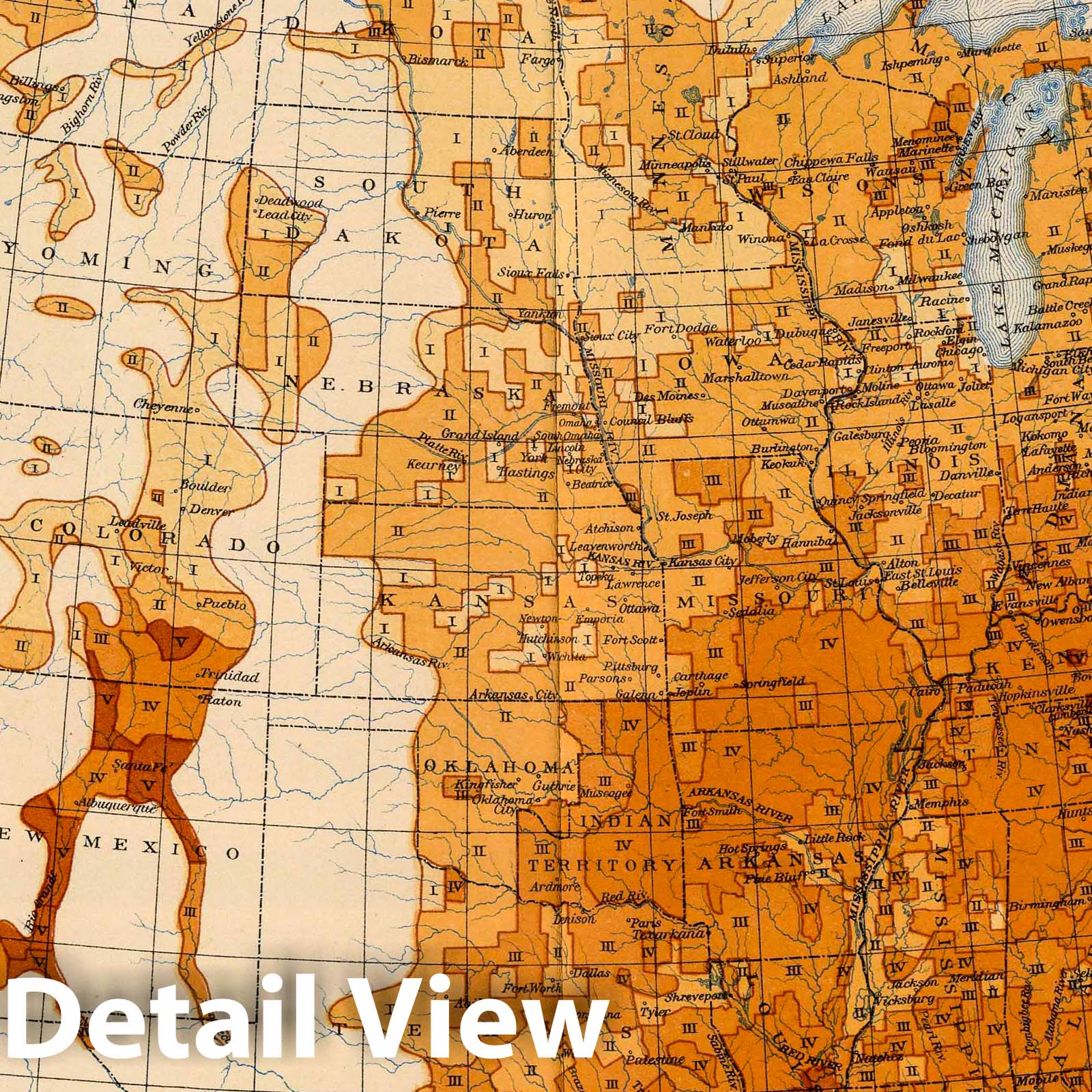 United States - Illiteracy Statistics Map, 1903 - Historical Census Print