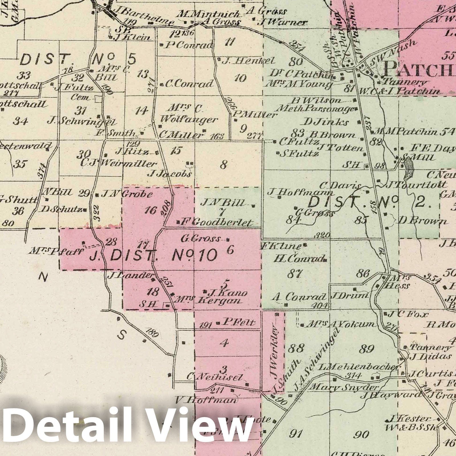 Wayland and Perkinsville, Steuben County, New York, 1873 - Historical Map Print