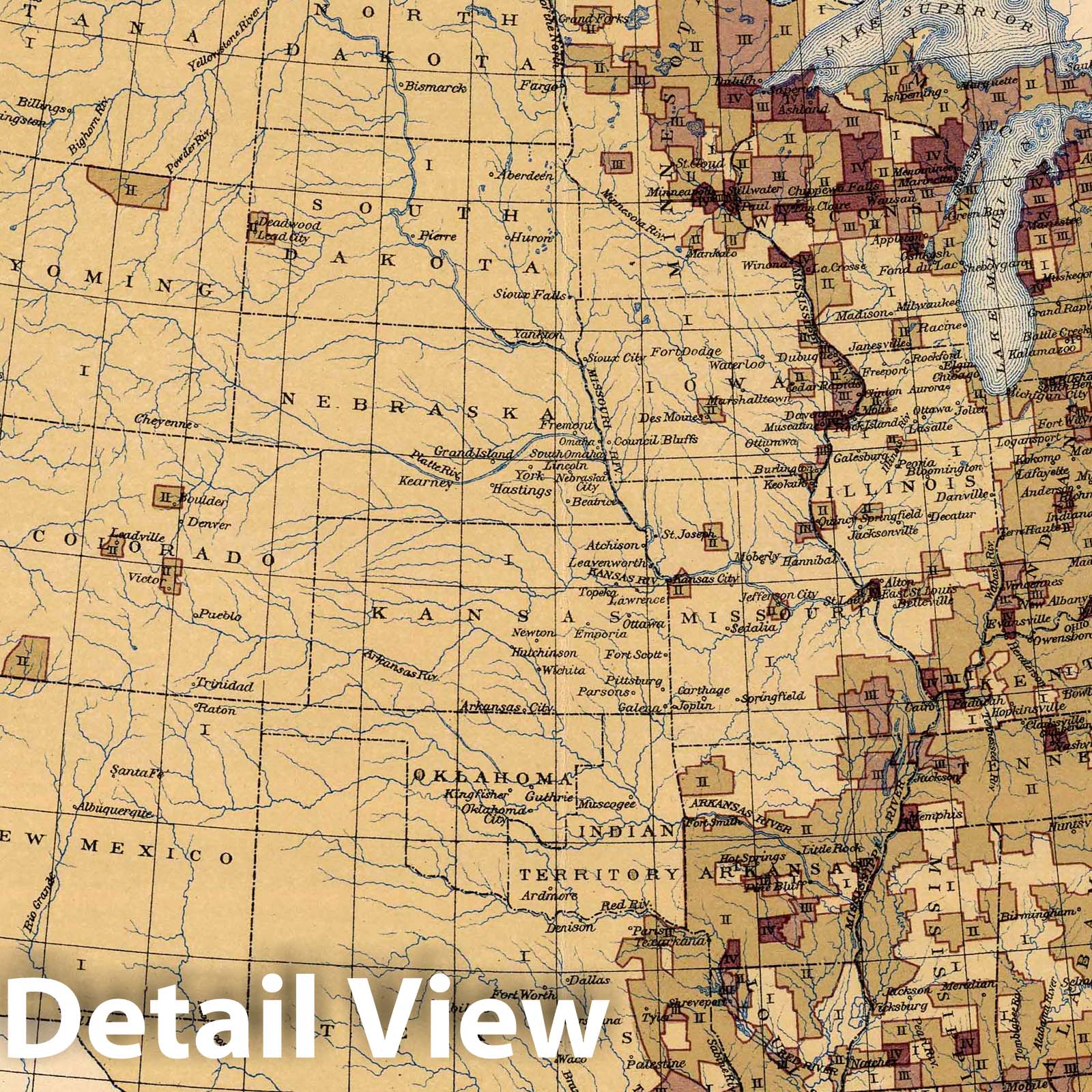 United States Lumber and Timber Products Map, 1900 Census - Historical Map Print
