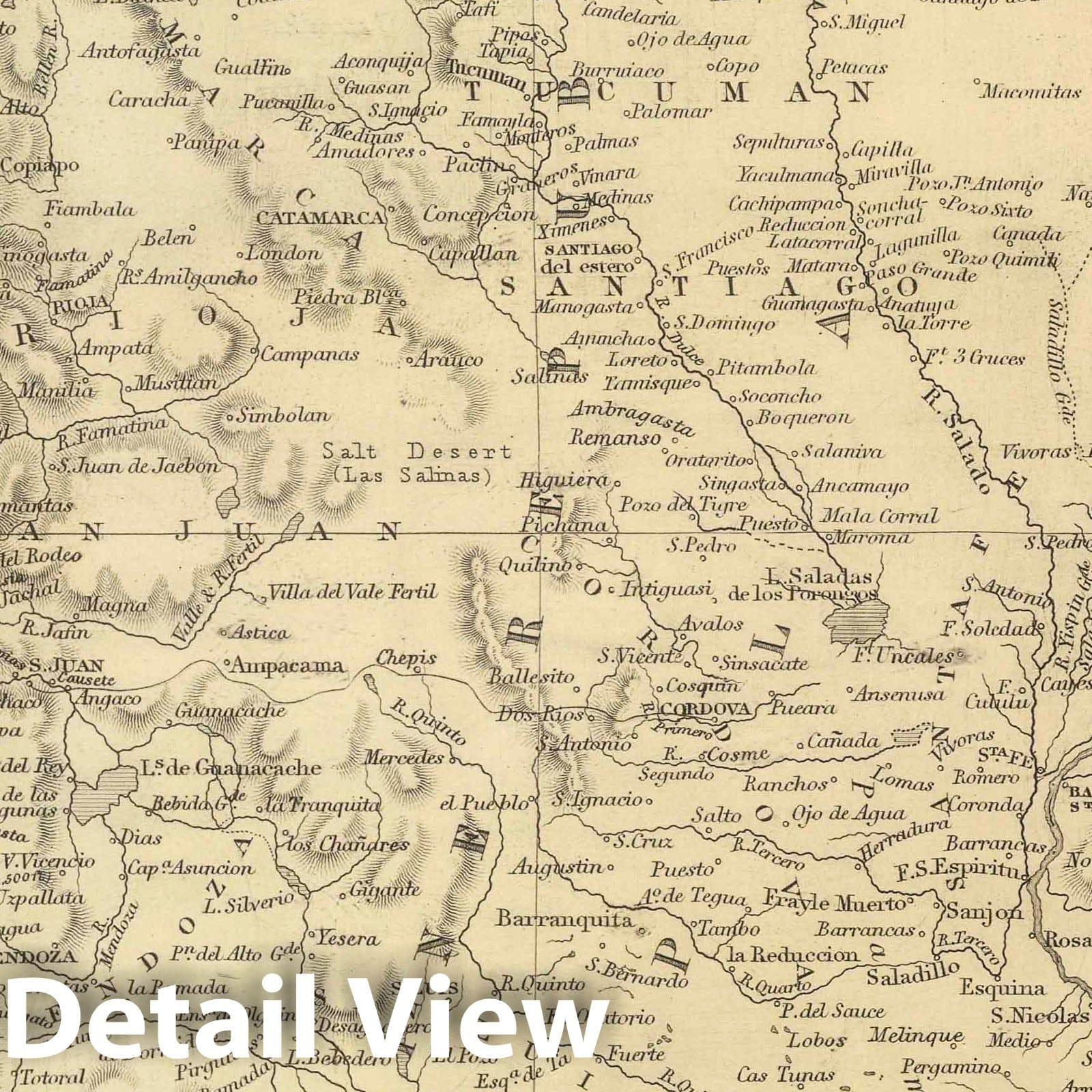 Chile, Argentina, and Bolivia 1854 Historical Map Print