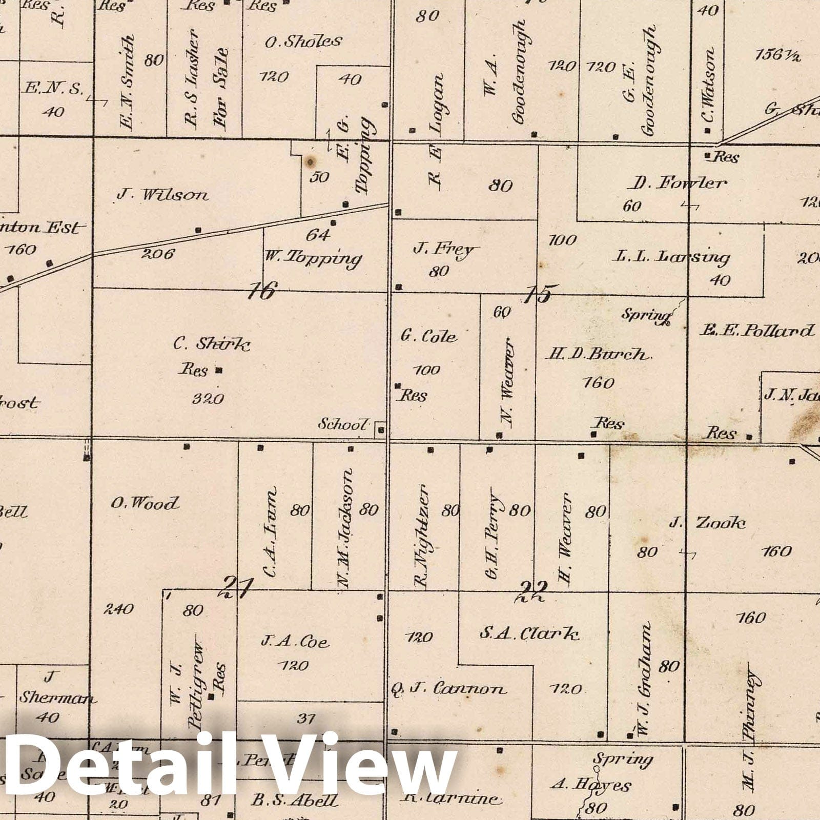 Union Grove Township, Whiteside County, Illinois 1872 Historical Map Print