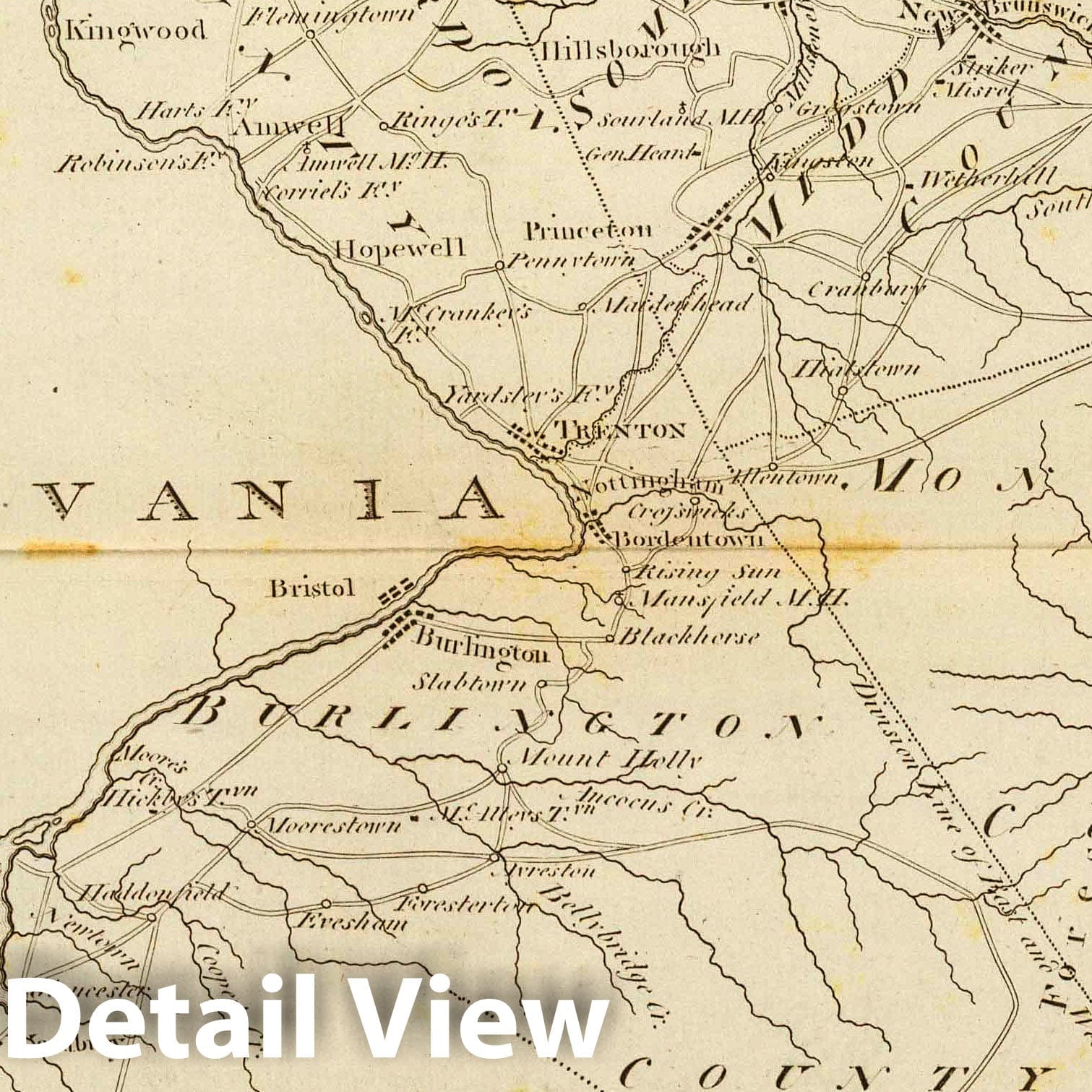 Historic Map : 1796 State of New Jersey. - Vintage Wall Art