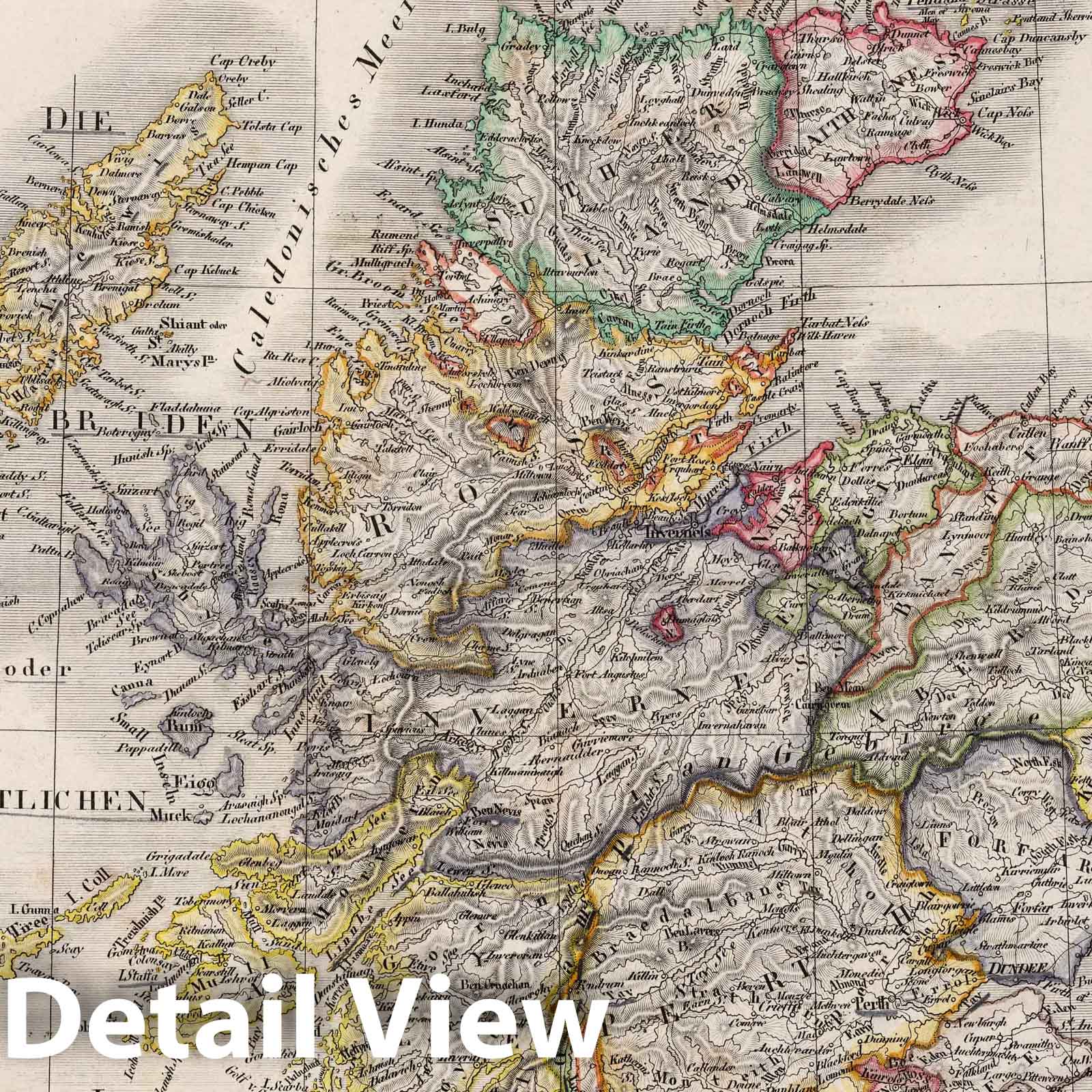Scotland, 1837 - Historical Map Print