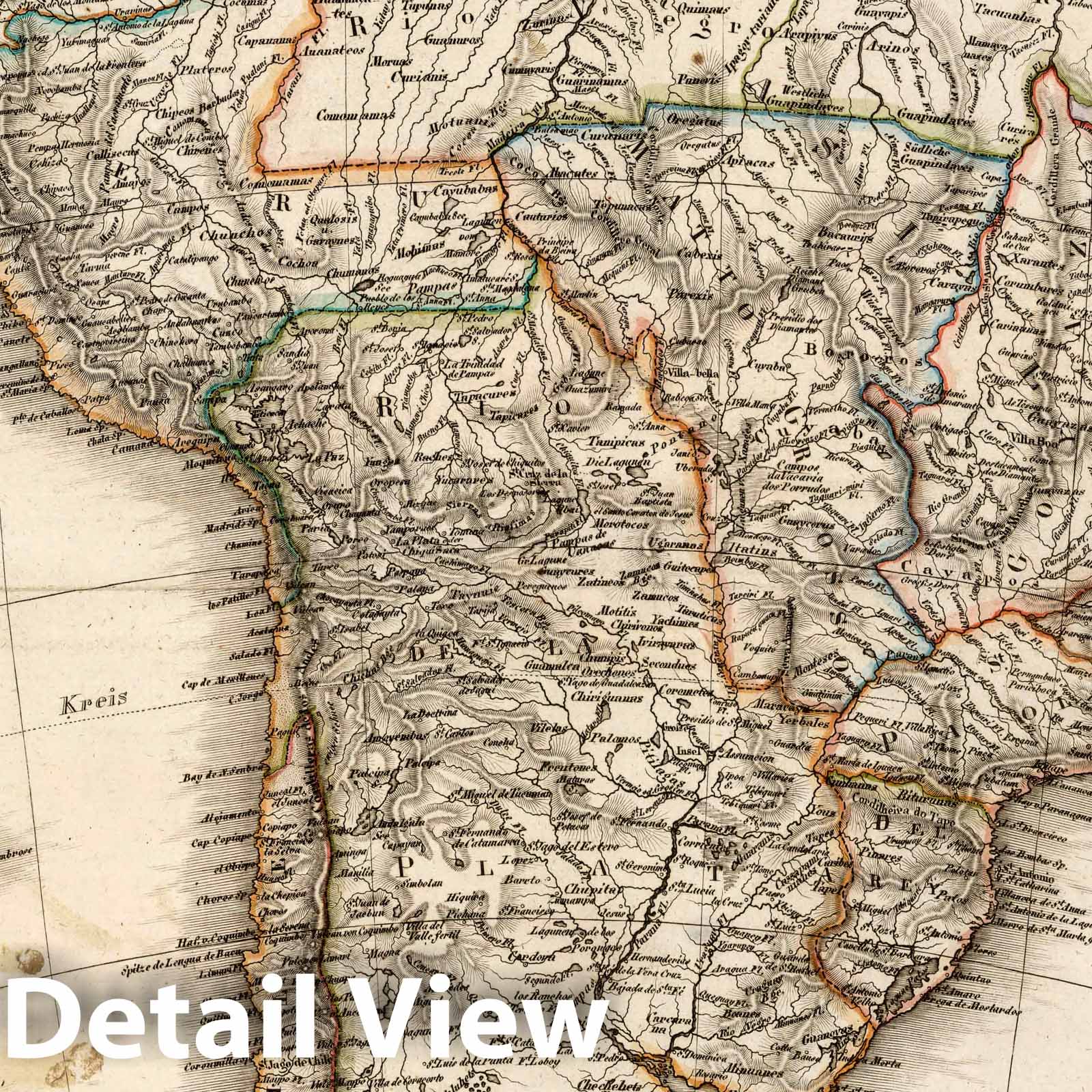 South America, 1820 - Historical Map Print