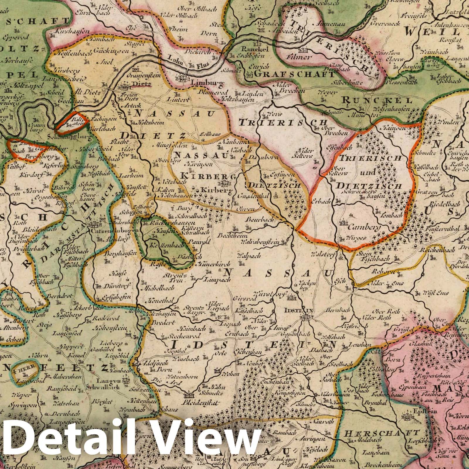 Vederoviae and Schwalbacencem Region, 1788 - Historical Map Print
