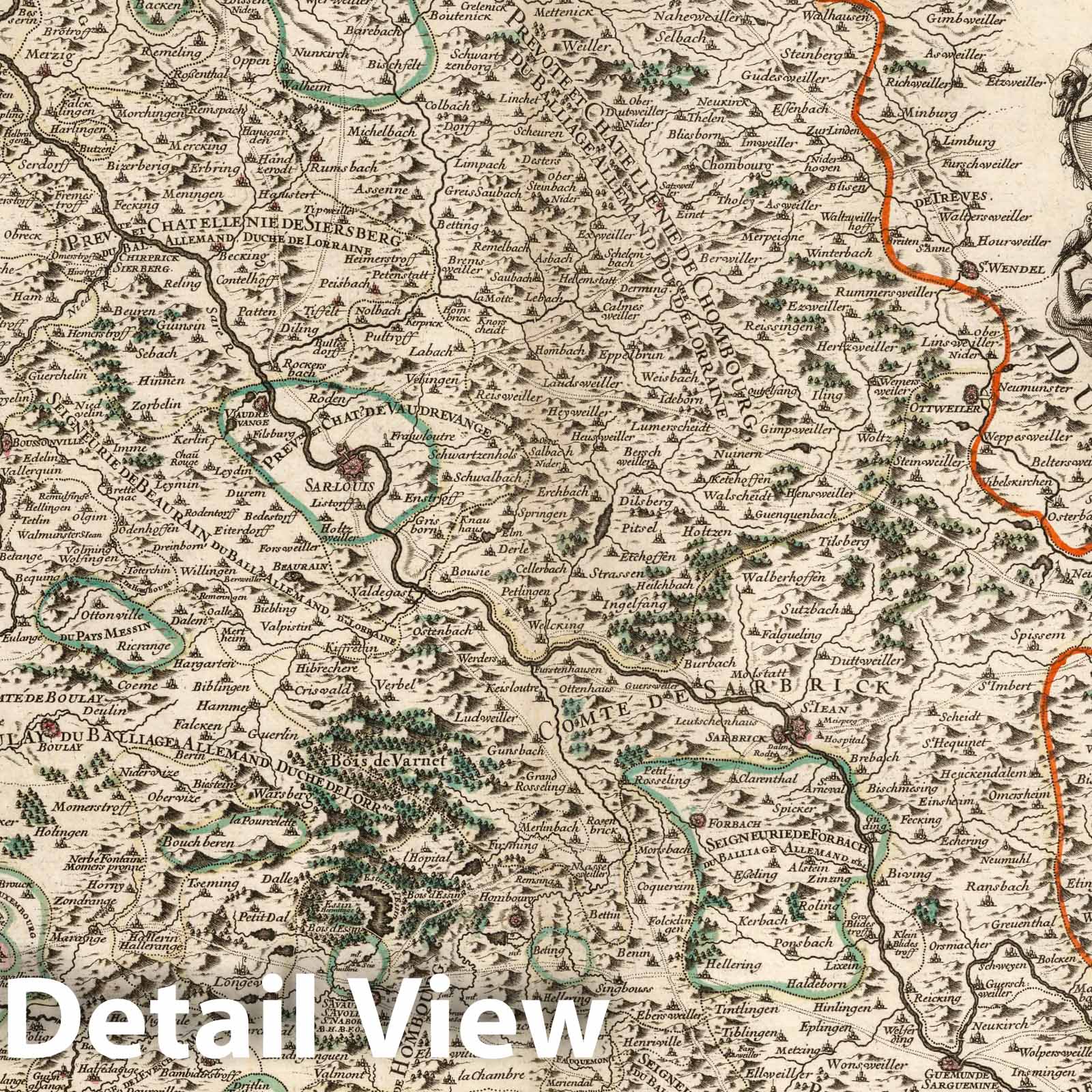 Verdun, France - Sheet 2, 1704 - Historical Map Print
