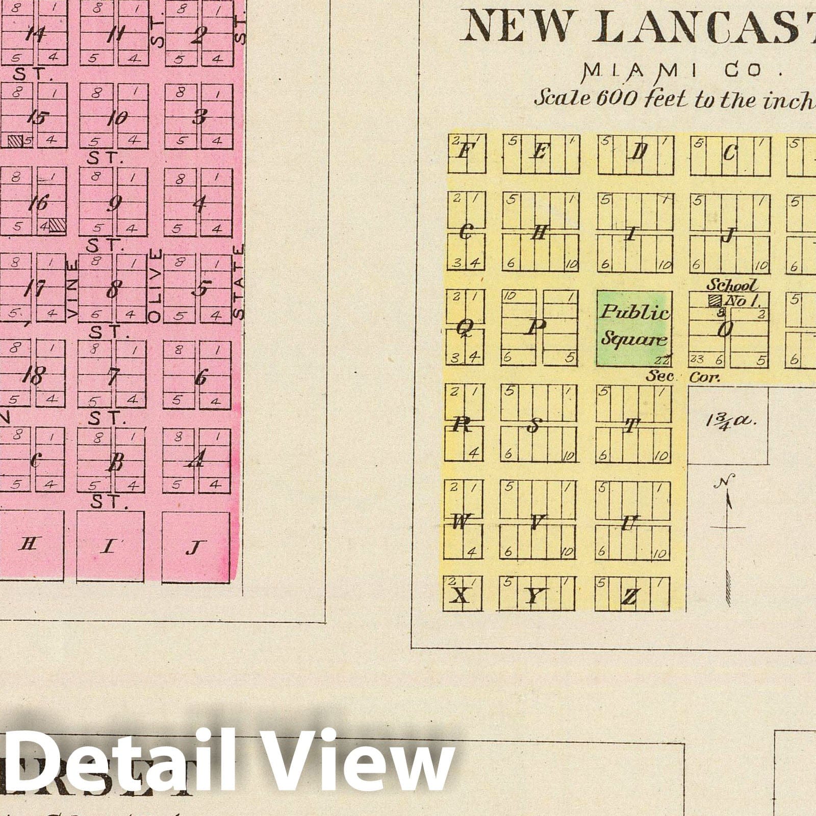 Miami County, Kansas 1887 - Louisburg, Somerset, Fontana Historical Map Print