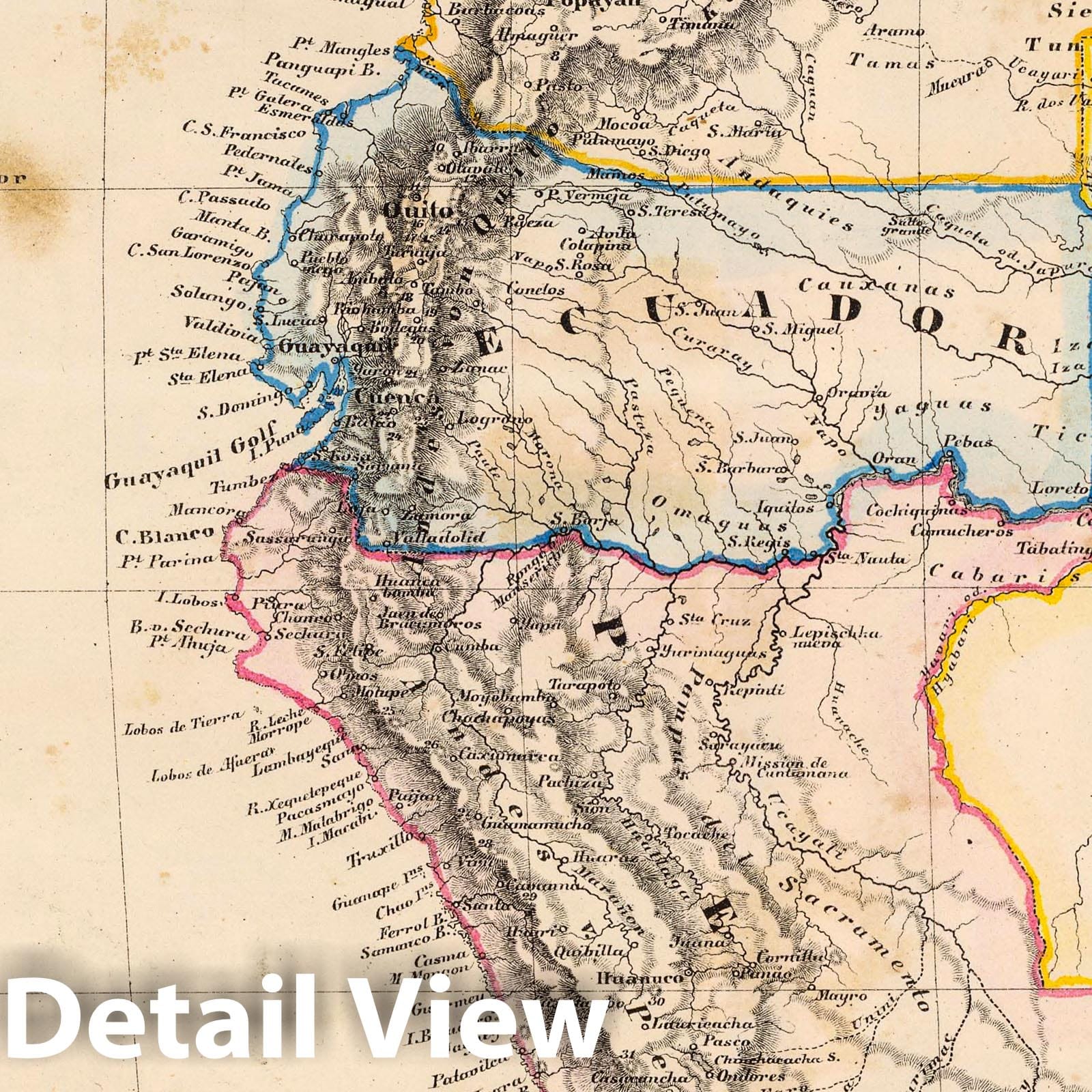 Northern South America - Sheet 1, 1855 - Historical Map Print