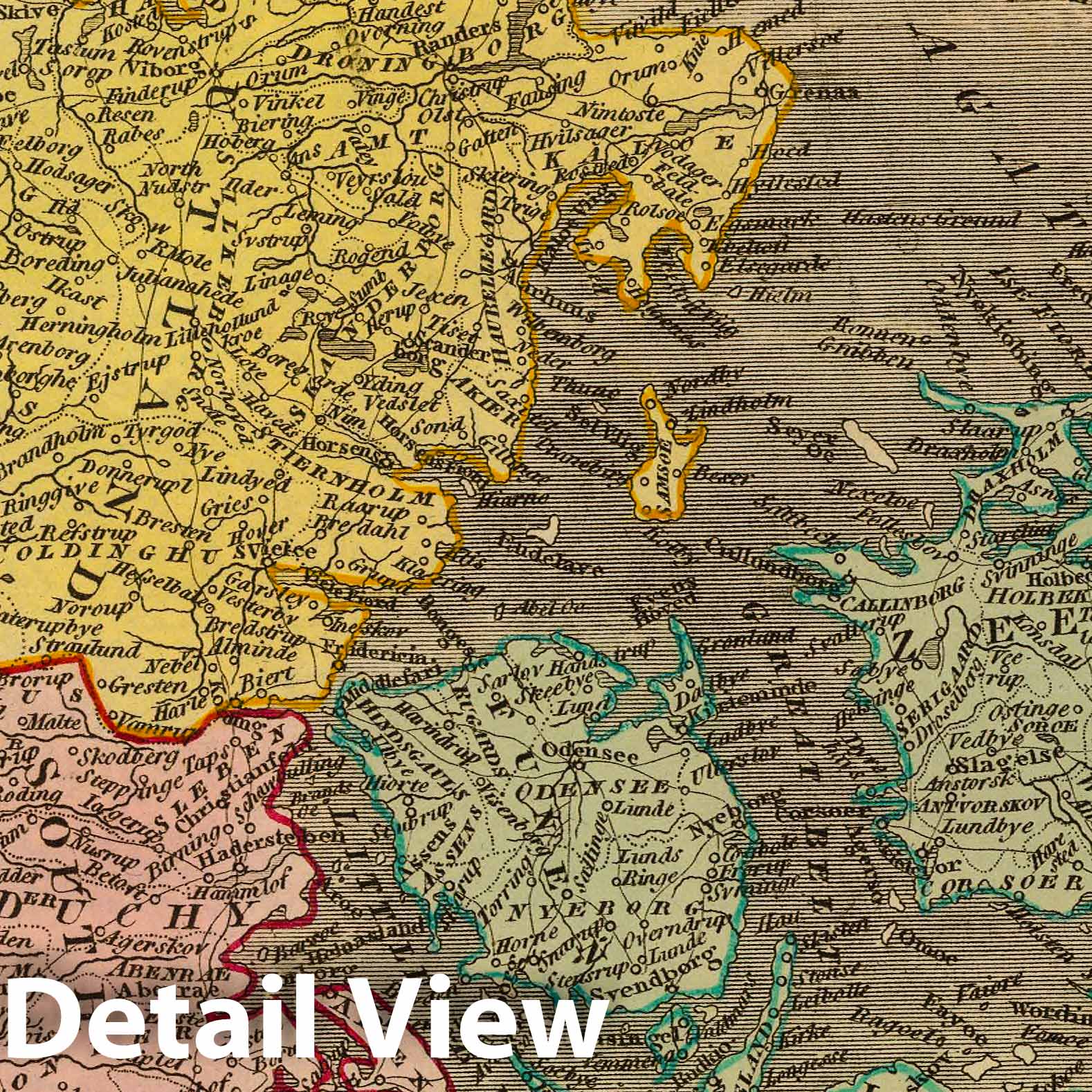 Denmark, Schleswig, and Holstein 1811 Historical Map Print