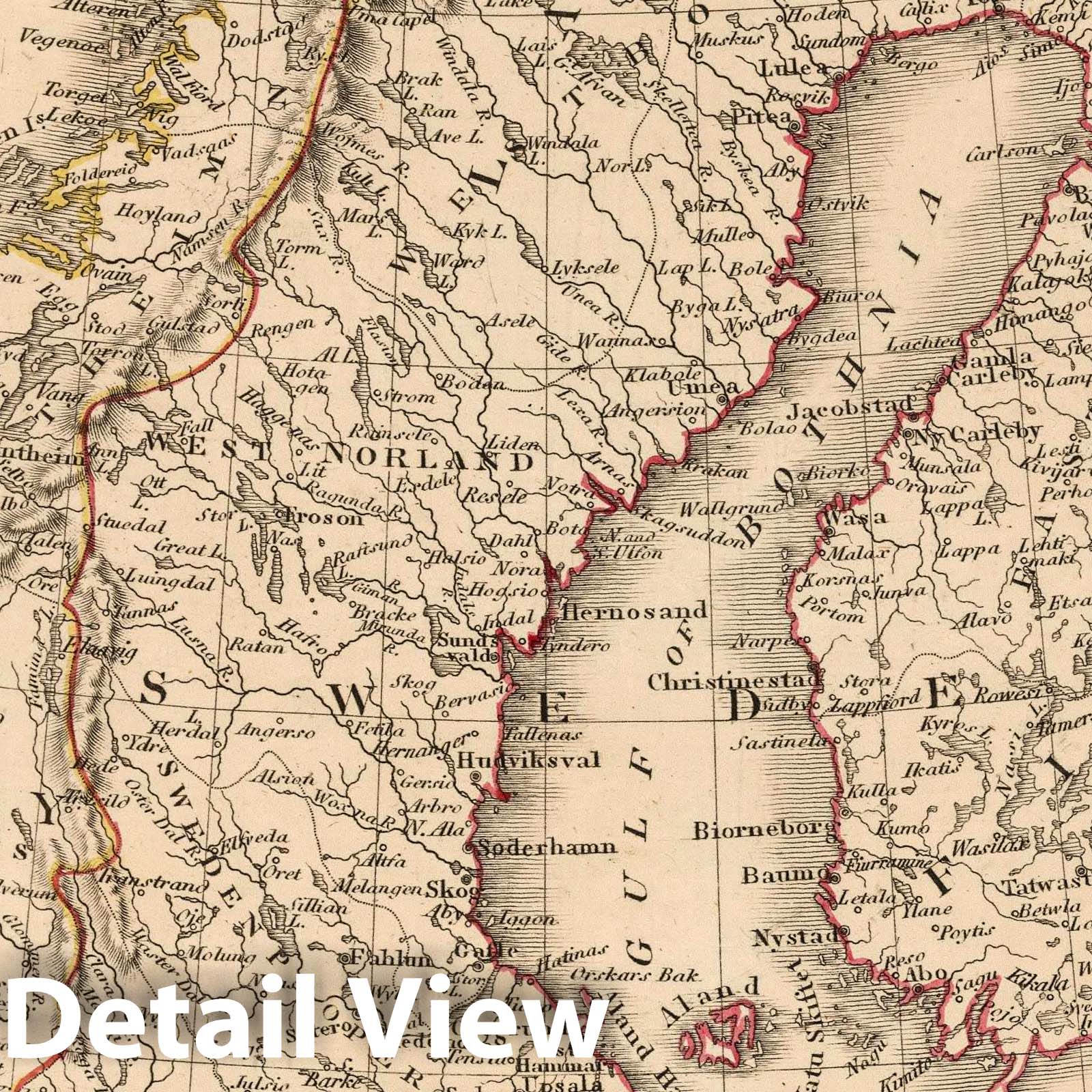 Sweden, Norway, and Denmark, 1808 - Historical Map Print