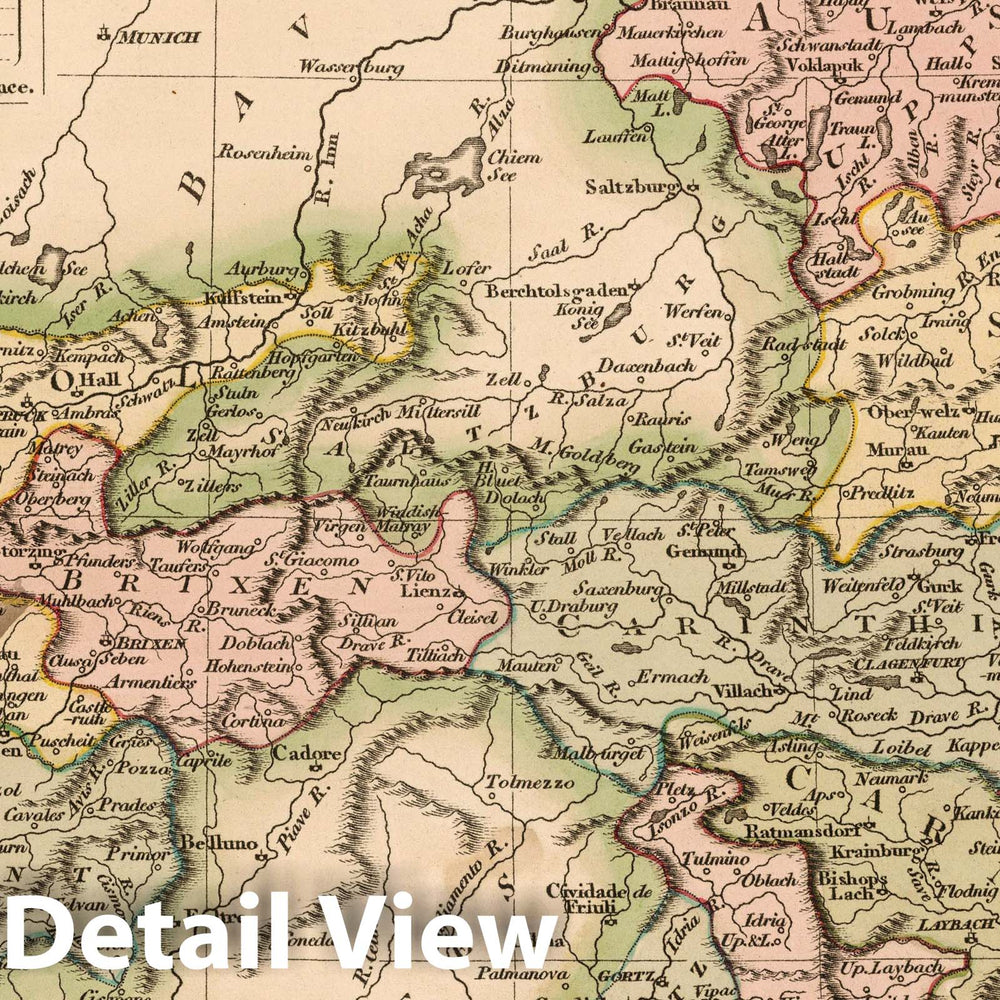 Historic Map : 1807 Austria. - Vintage Wall Art