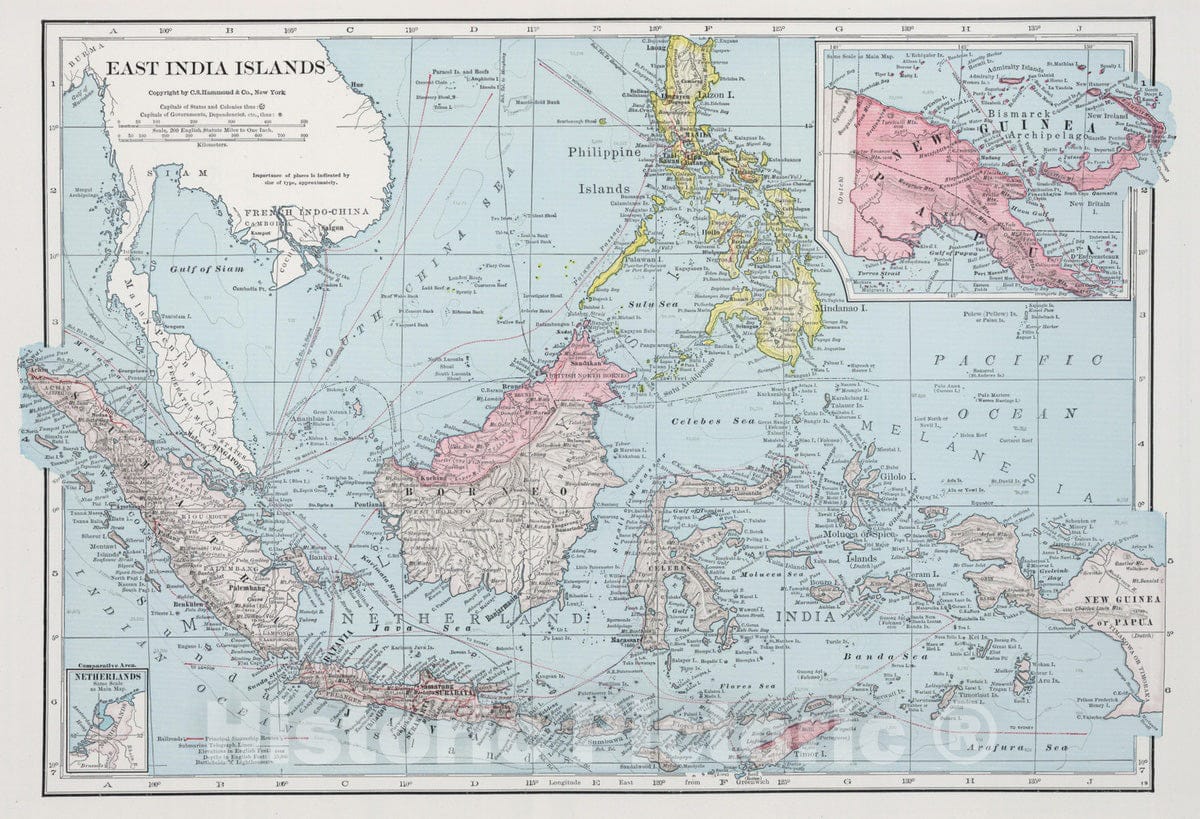 Historic Map : 1948 East India Islands. - Vintage Wall Art