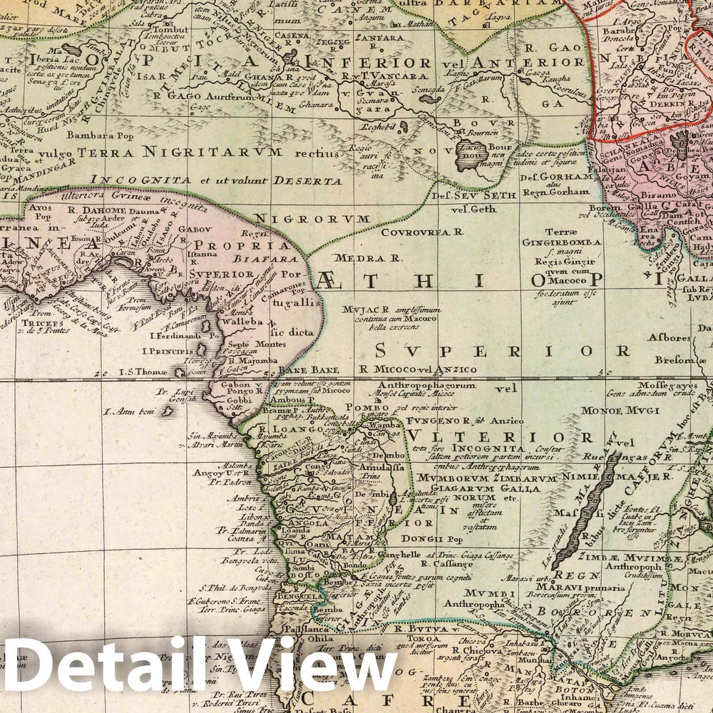 Historic Map : 1737 Africa. - Vintage Wall Art