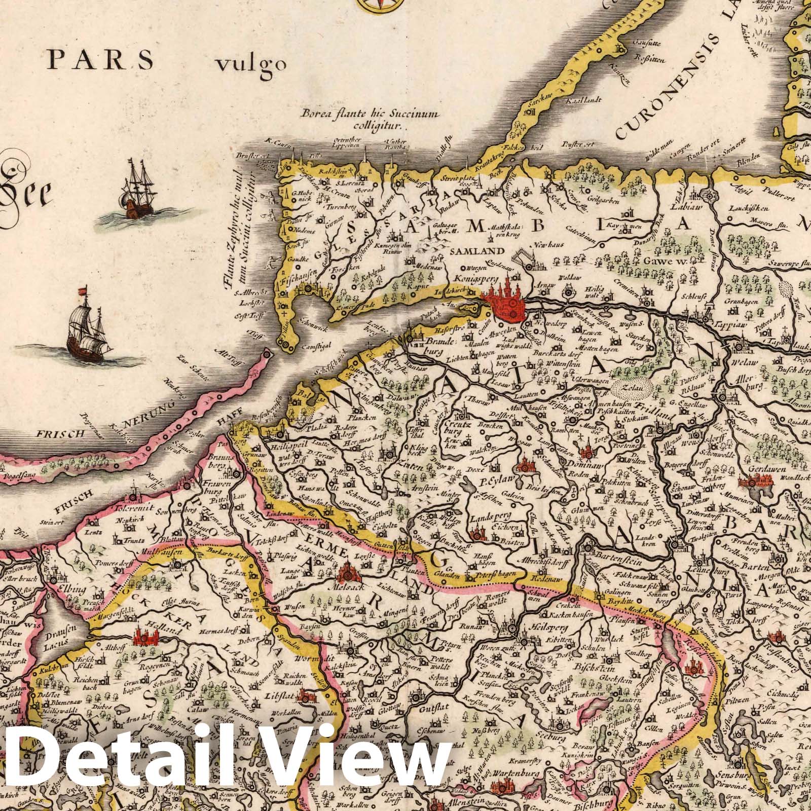 Prussia with Königsberg, 1682 - Historical Map Print