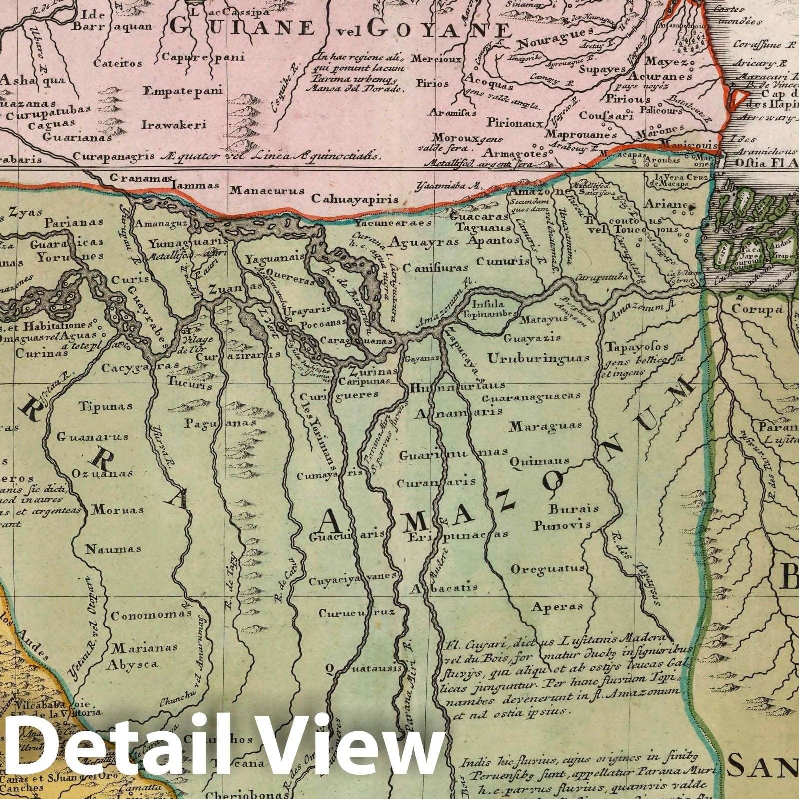 Peru, Brazil, and Amazonas, 1788 - Historical Map Print