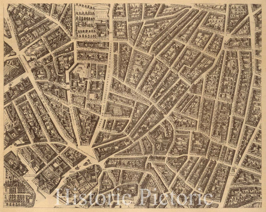 Historic Map : Spain , Madrid Spain, 1656 Topographia de la villa de Madrid v10 , Vintage Wall Art