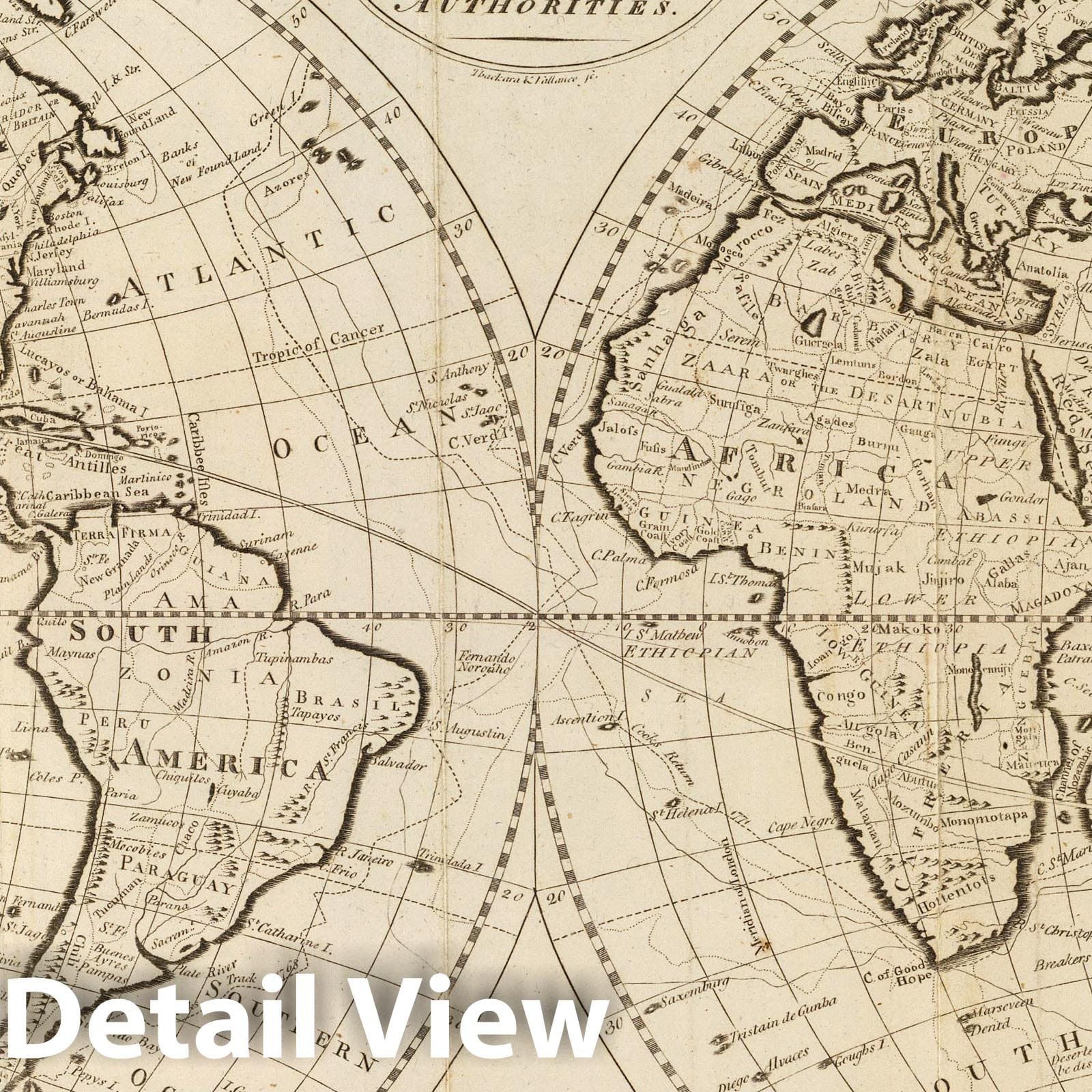 World Map 1811 from Carey's General Atlas - Historical Map Print